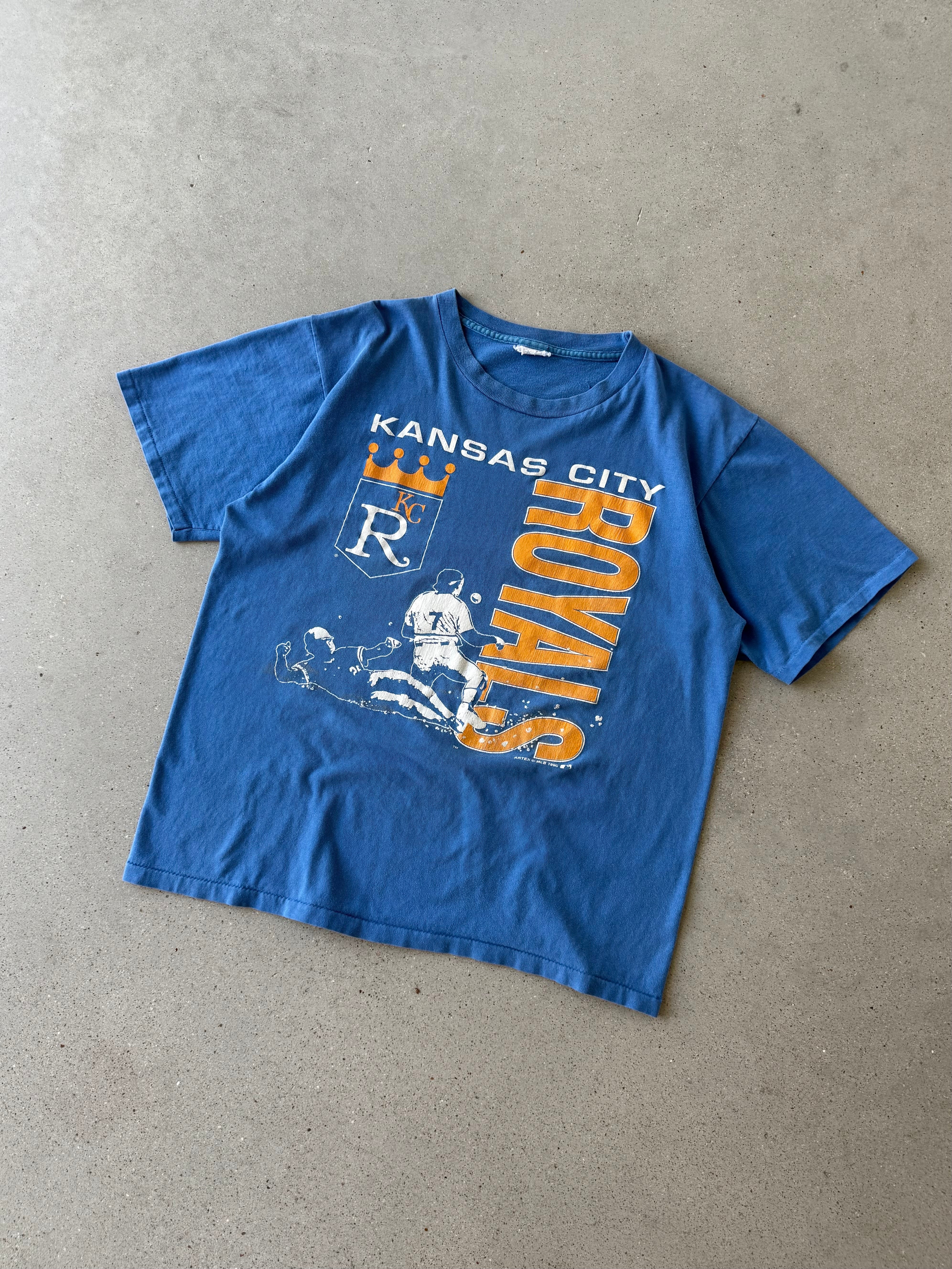 Vintage 1990 Kansas City Royals Baseball Tee - L