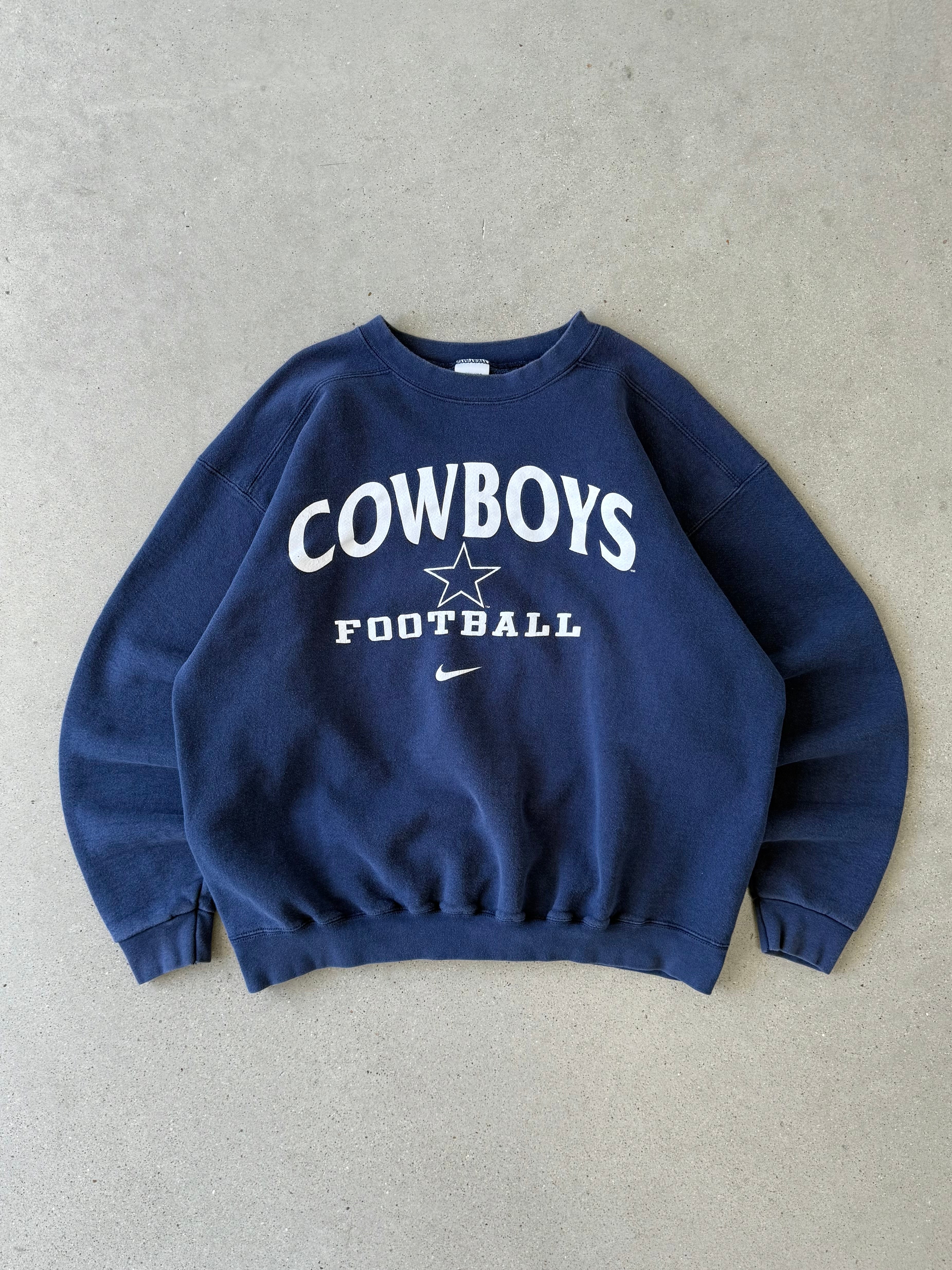 Vintage Nike Dallas Cowboys Football Navy Sweatshirt  - L
