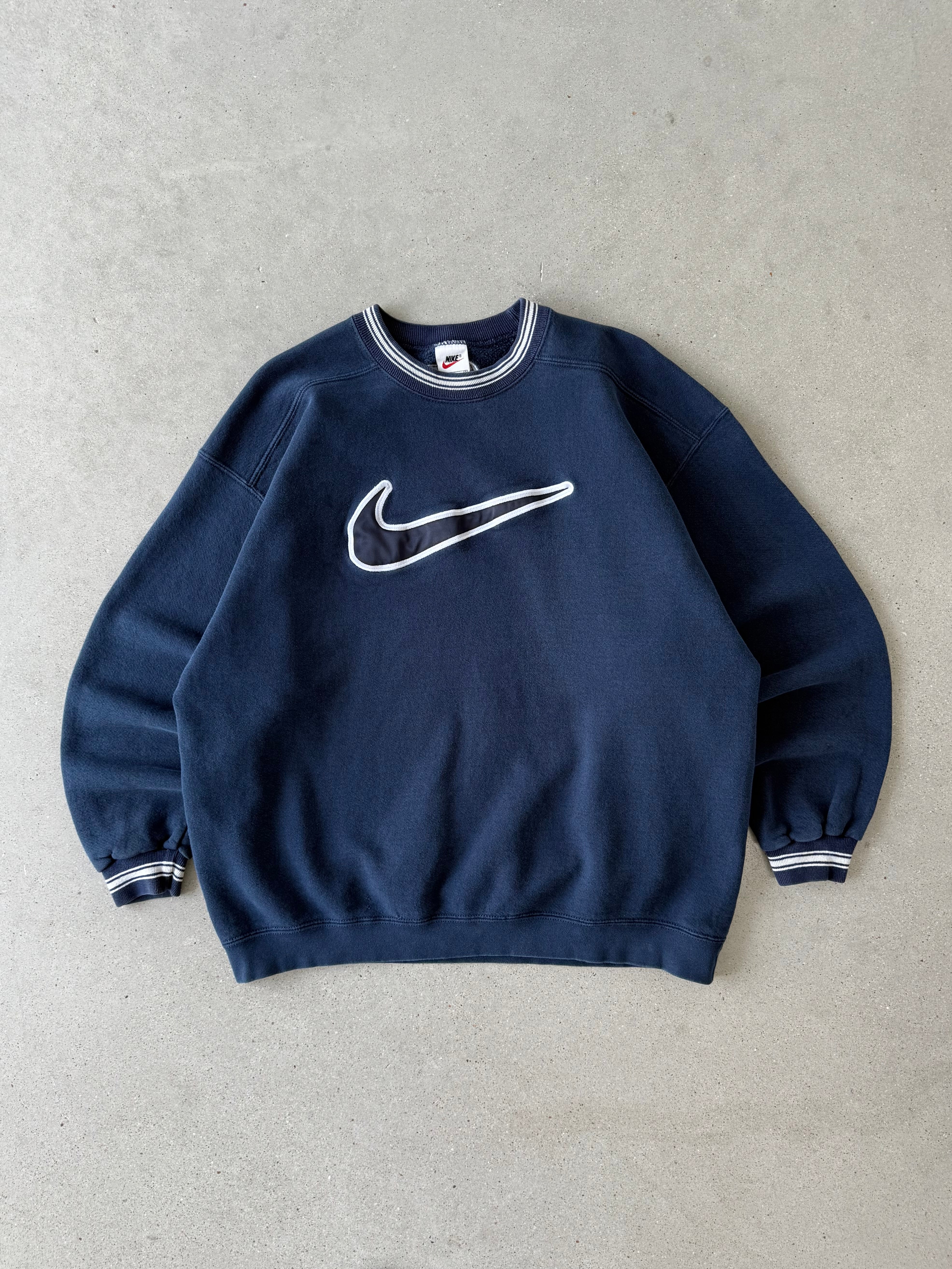 Vintage 1990s Nike Big Swoosh Crewneck - XL