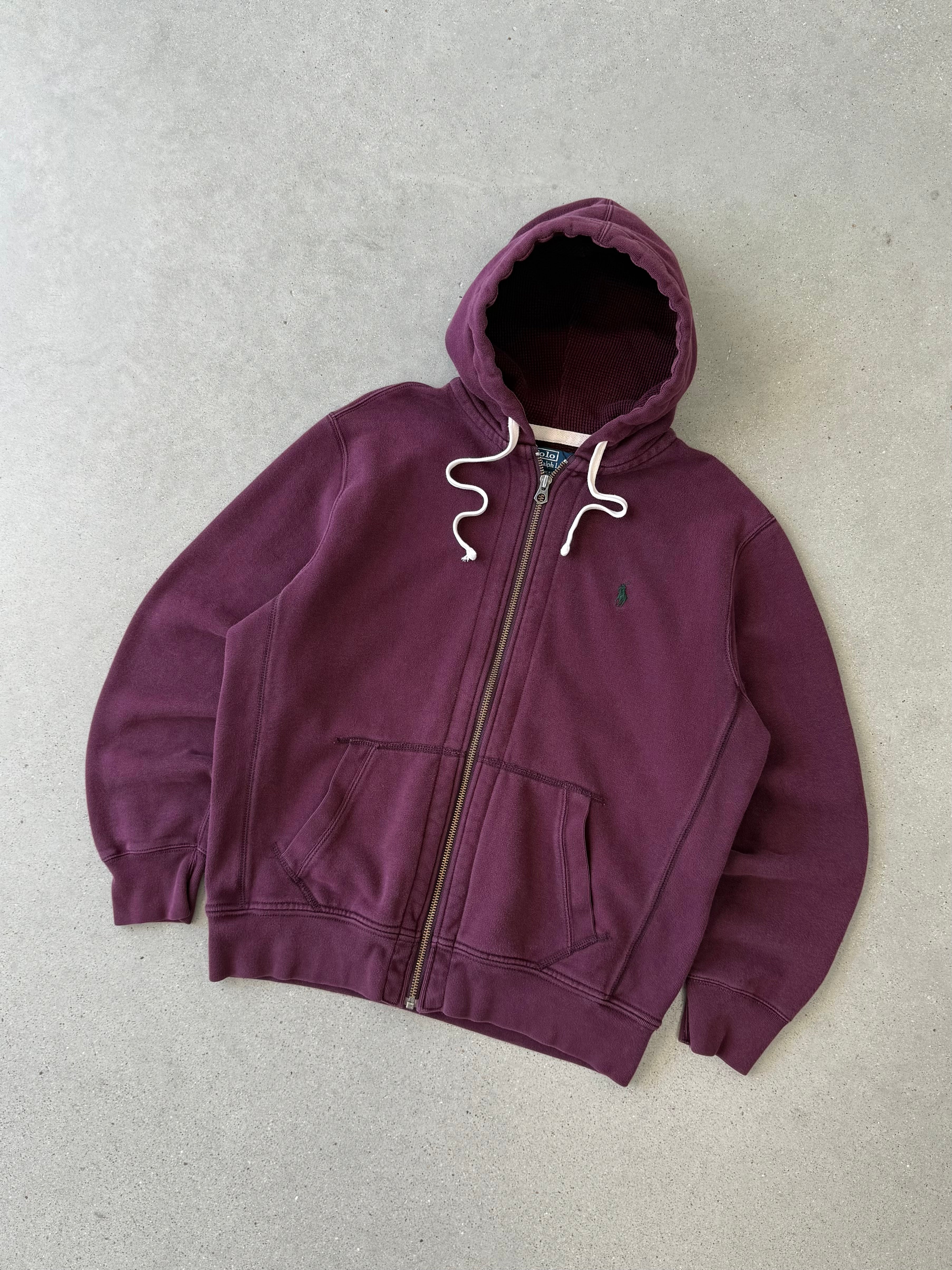 Vintage Polo Ralph Lauren Purple Zip-up Hoodie - L