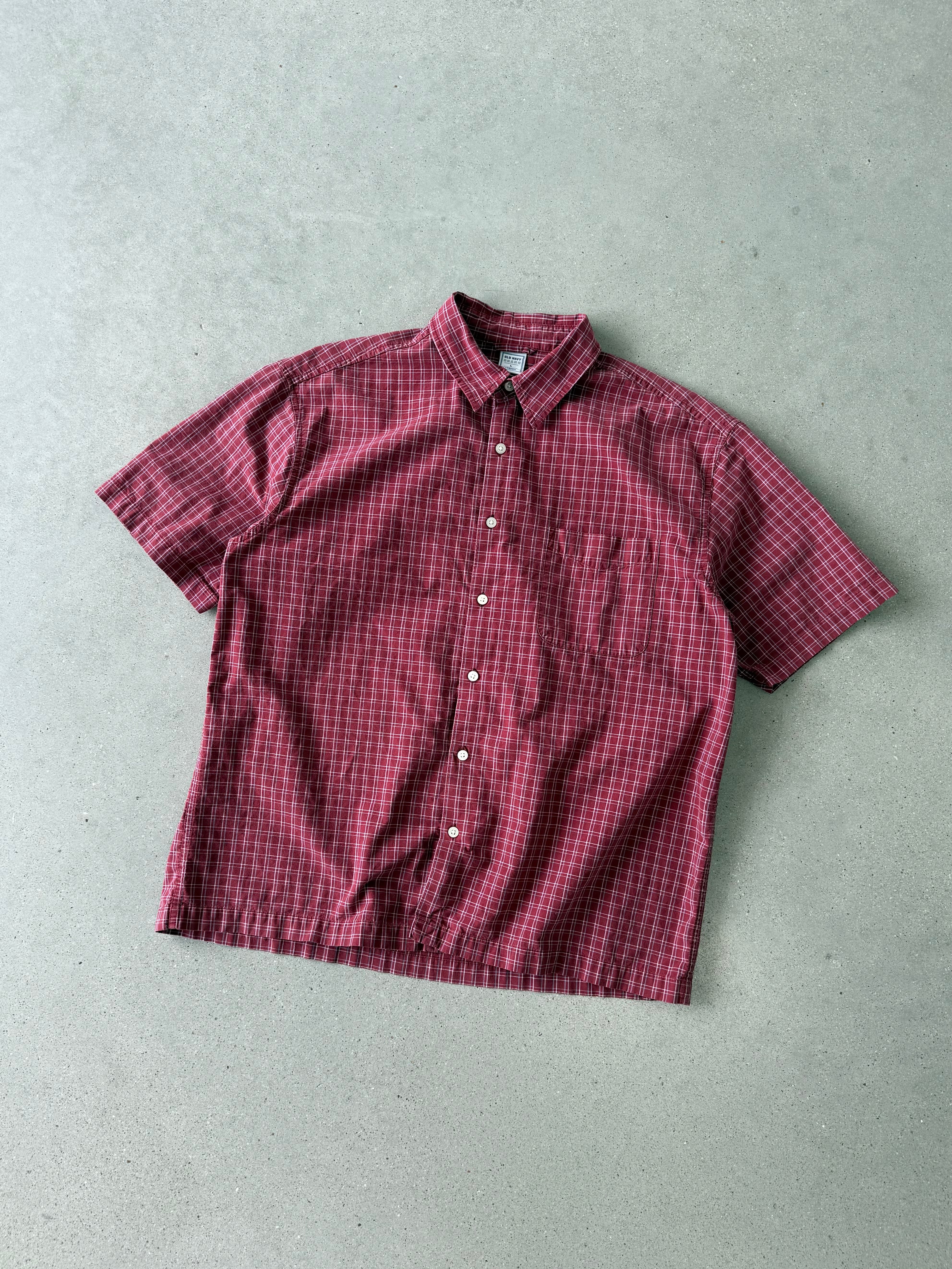 Vintage Old Navy Red Button-up - L