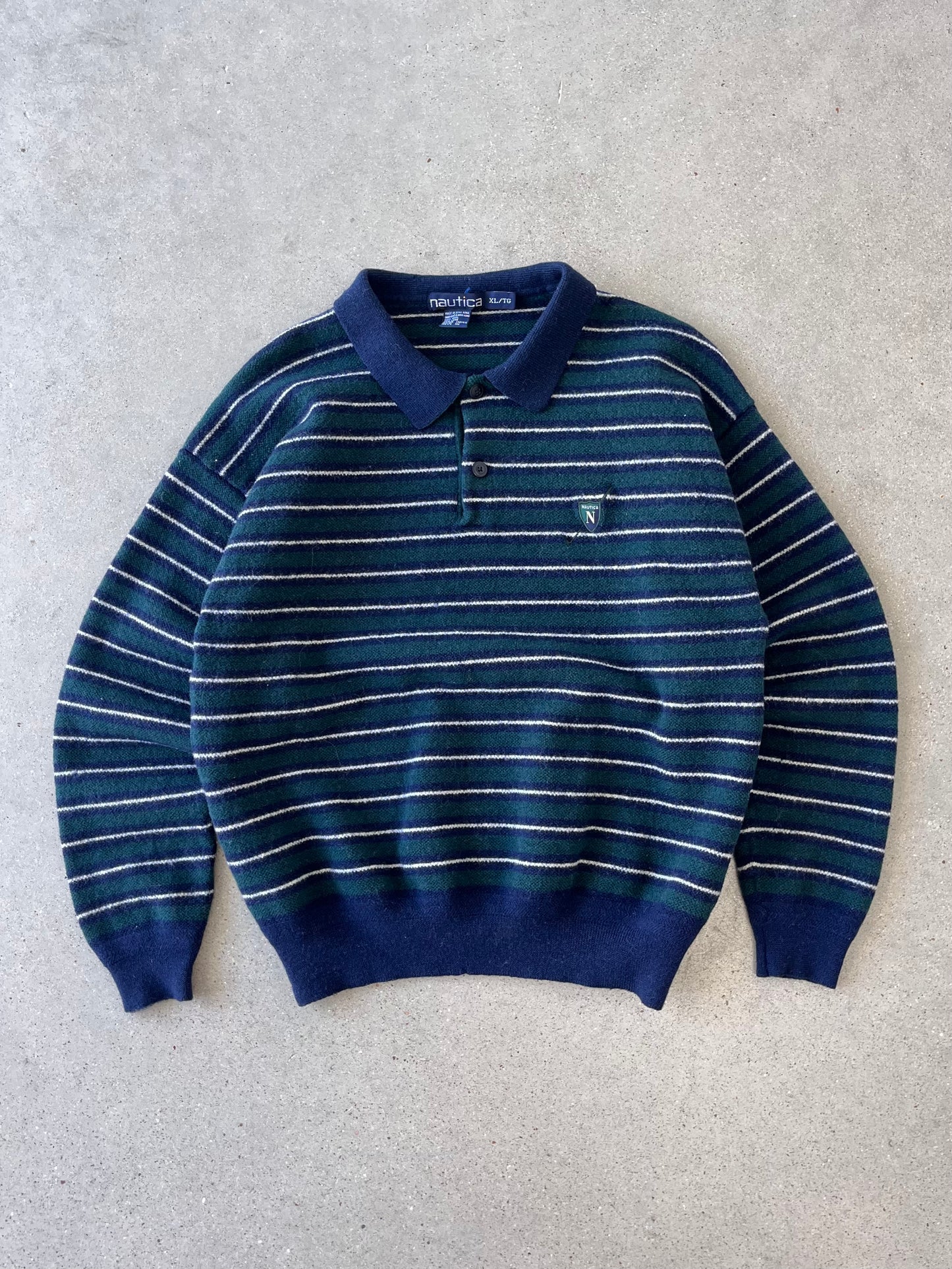 Vintage Nautica Polo Sweater - S