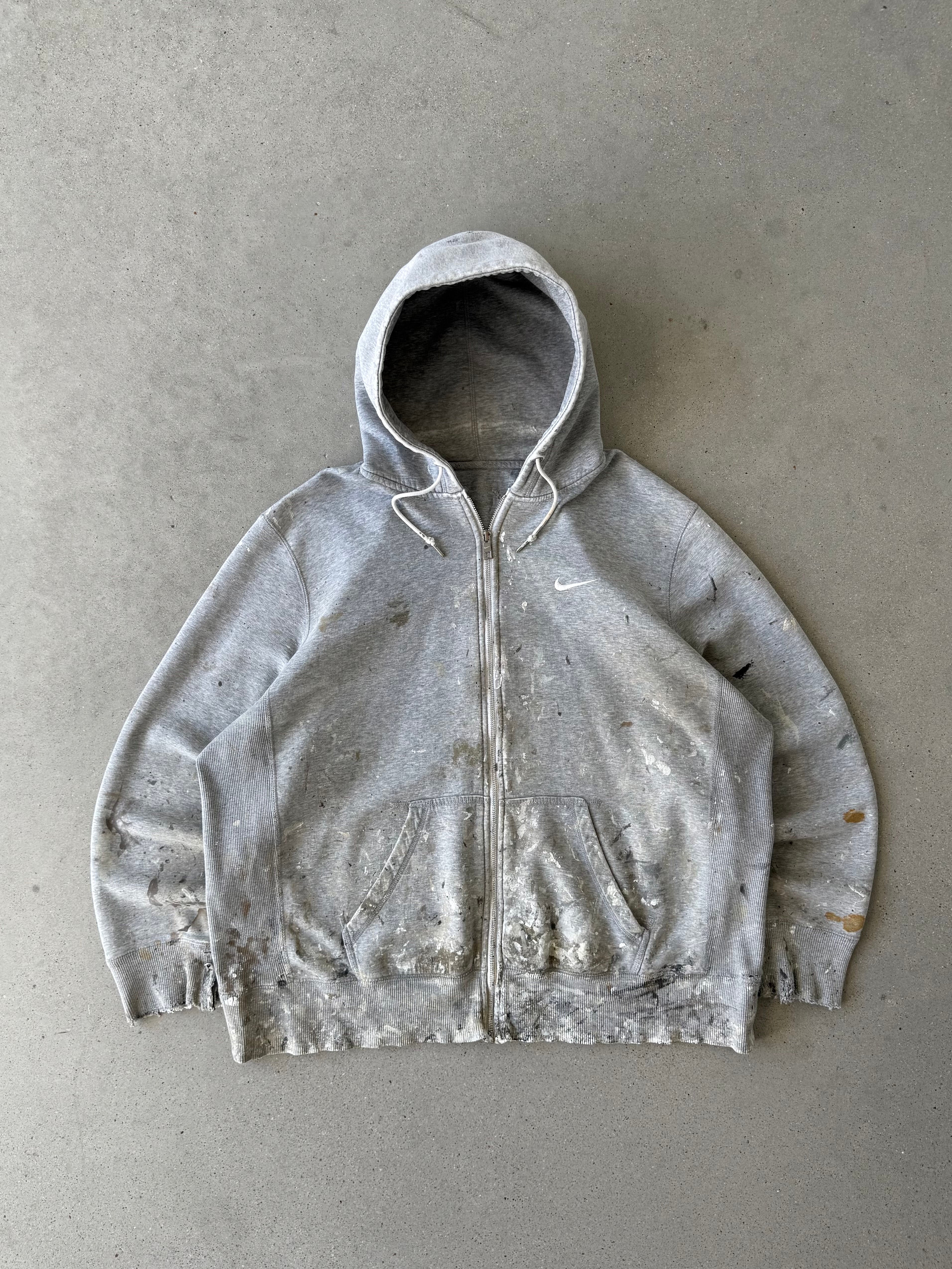 Vintage Nike Painter's Mini Swoosh Zip-up Hoodie - XL