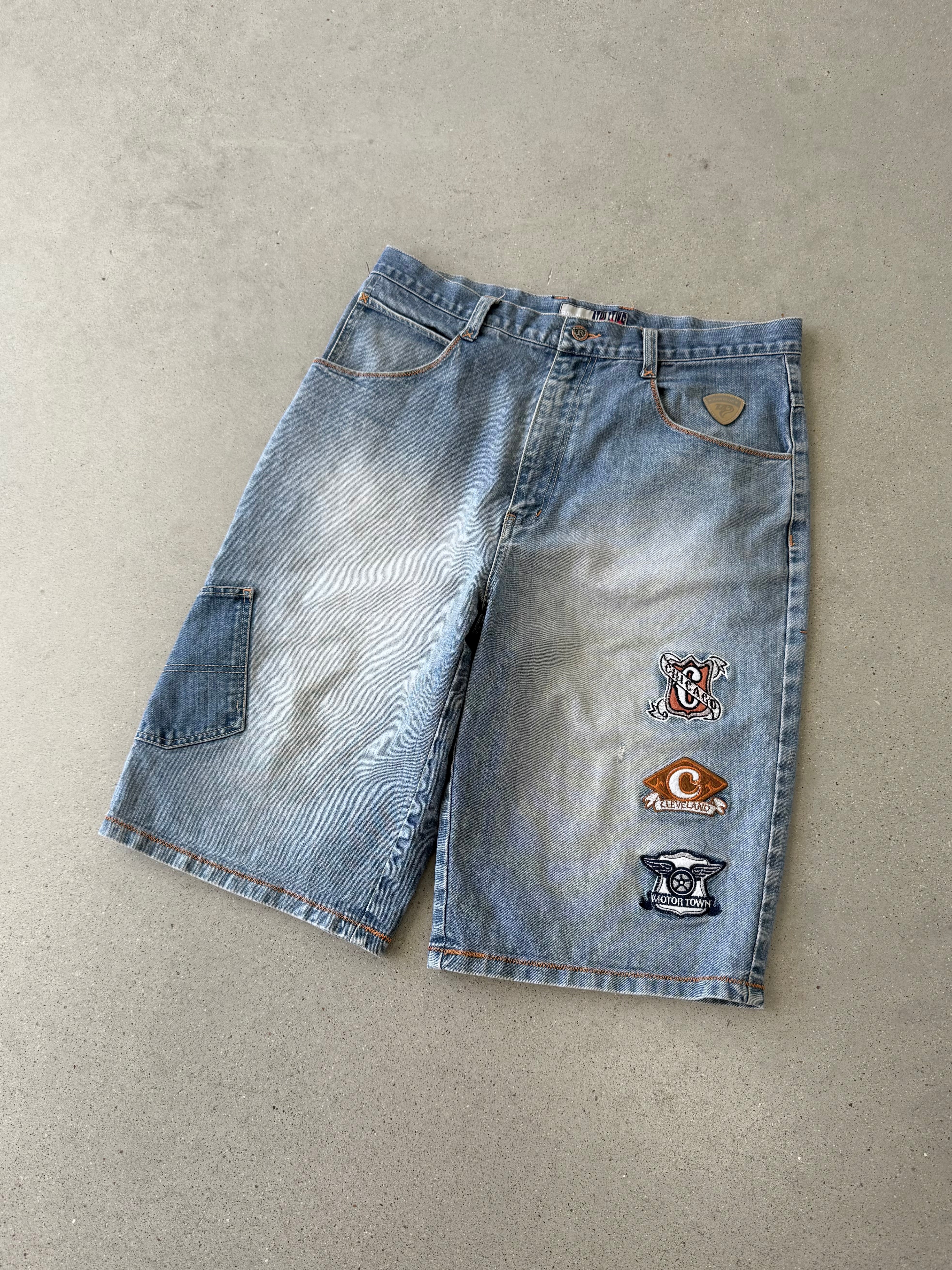 Vintage Y2K Raw Blue Jorts - 34W