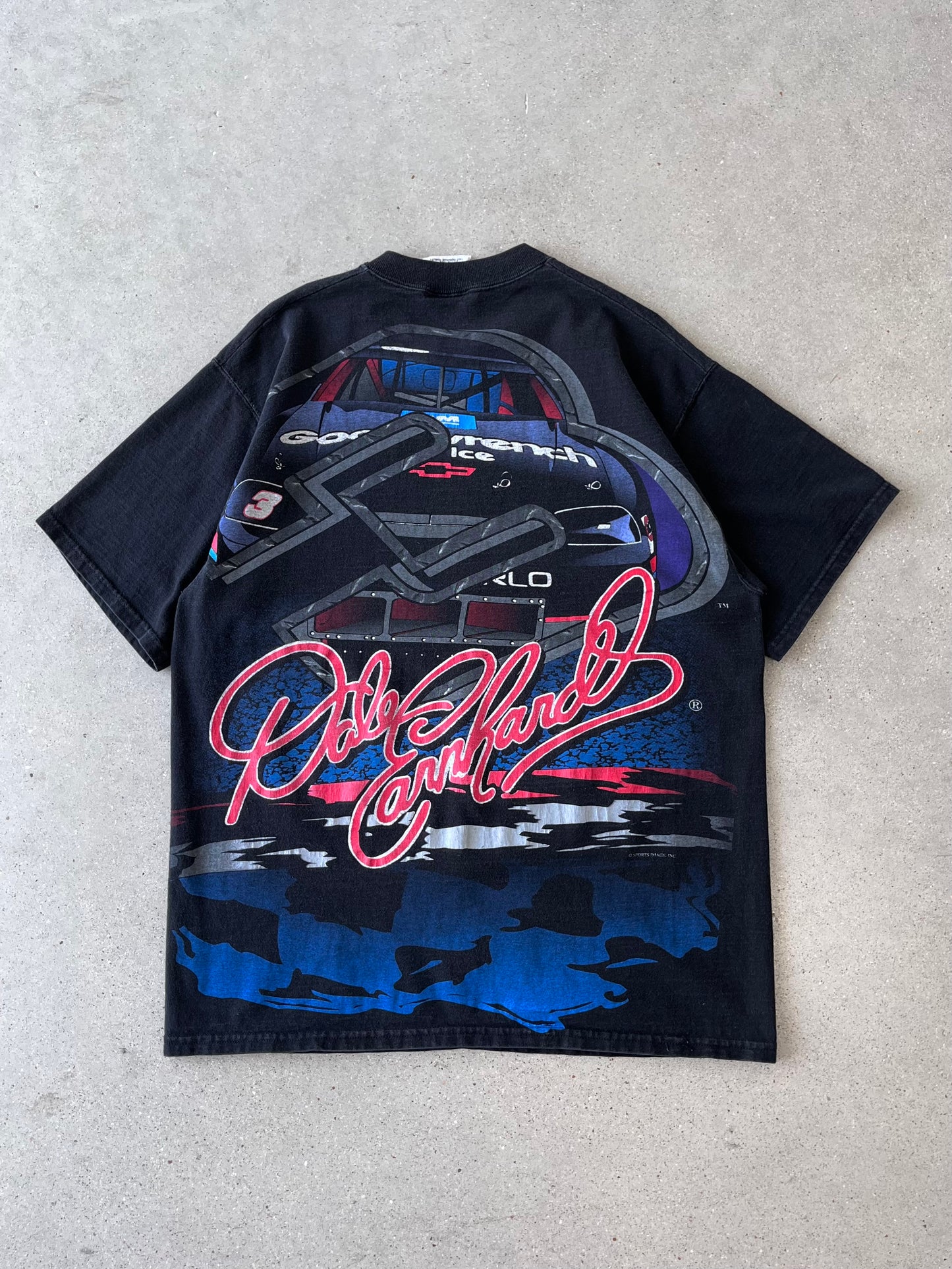 Vintage Dale Earnhardt "The Man" AOP NASCAR Tee - L