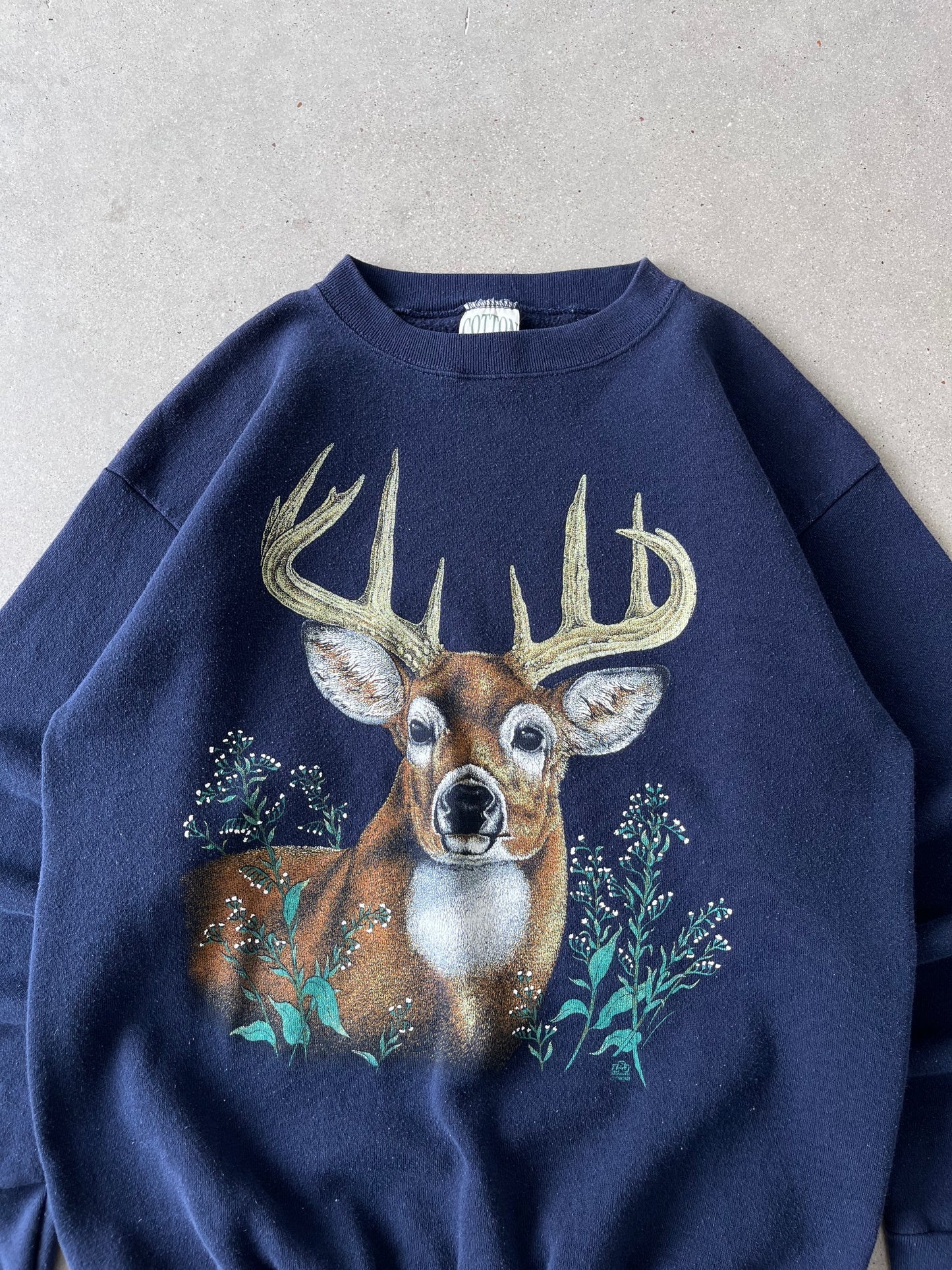 Vintage 1992 Deer Nature Sweatshirt - L