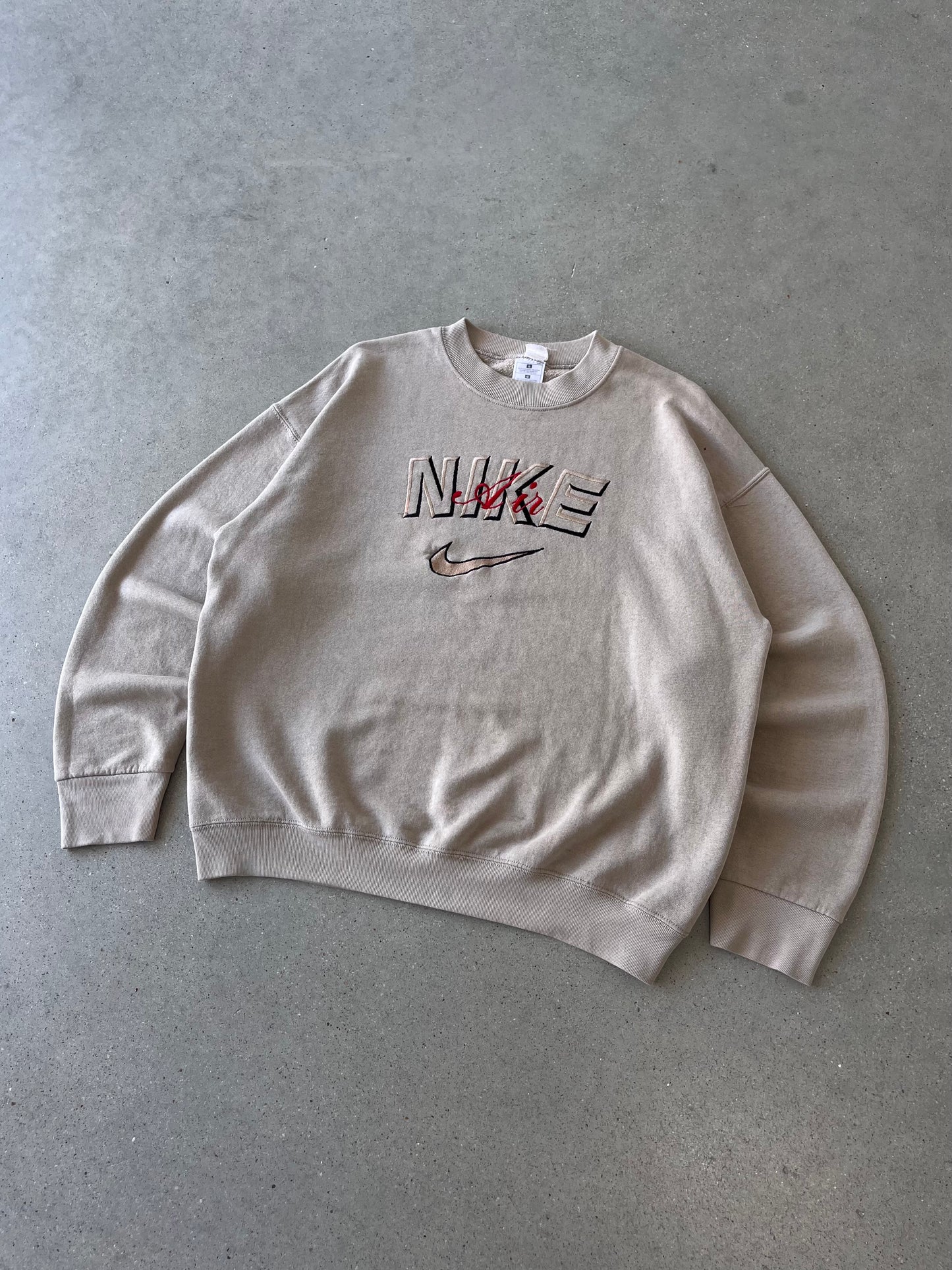 Vintage Nike Air Embroidered Crème Crewneck - L