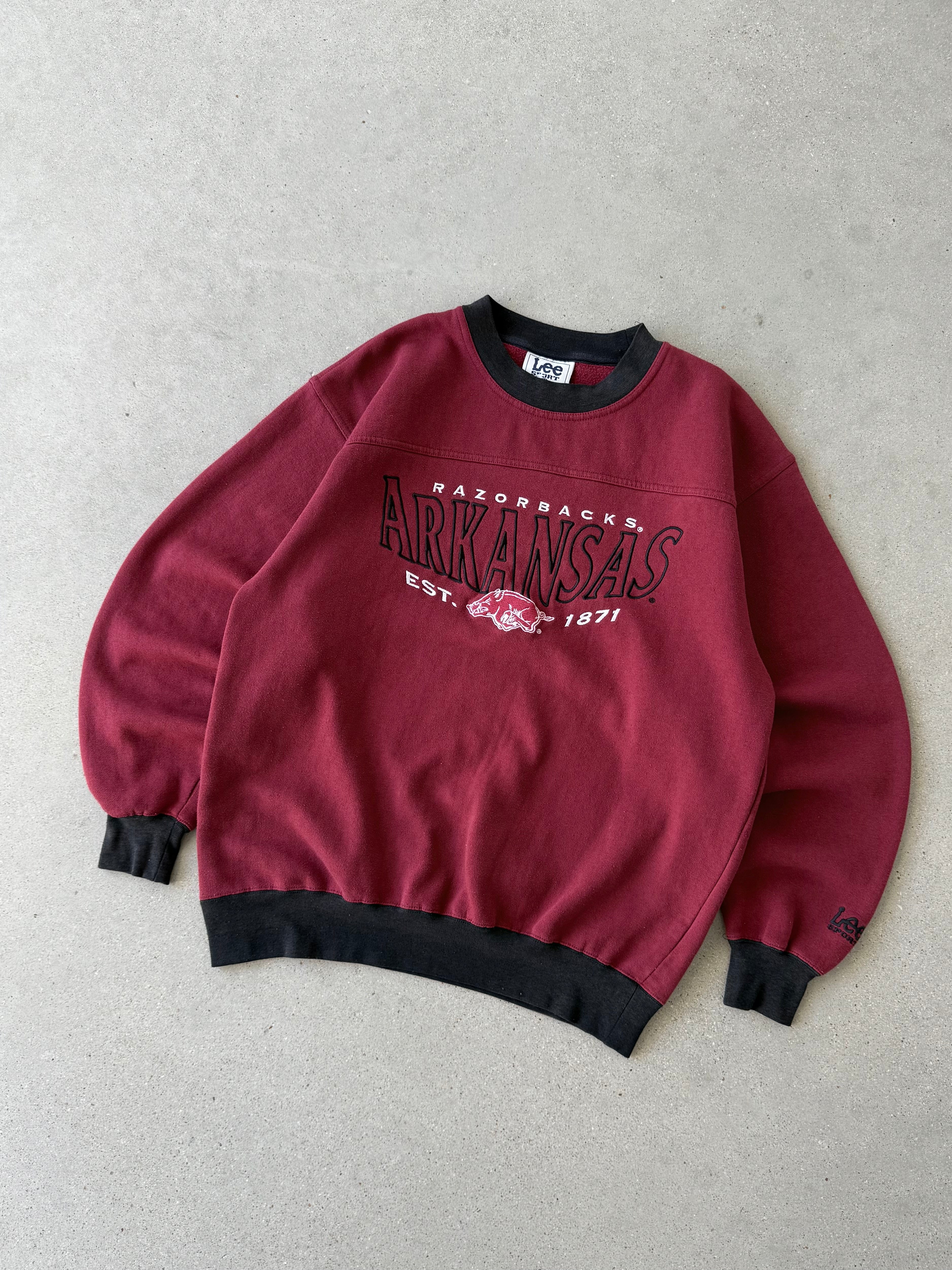Vintage University of Arkanasas "Razorbacks"  Maroon Sweatshirt  - M