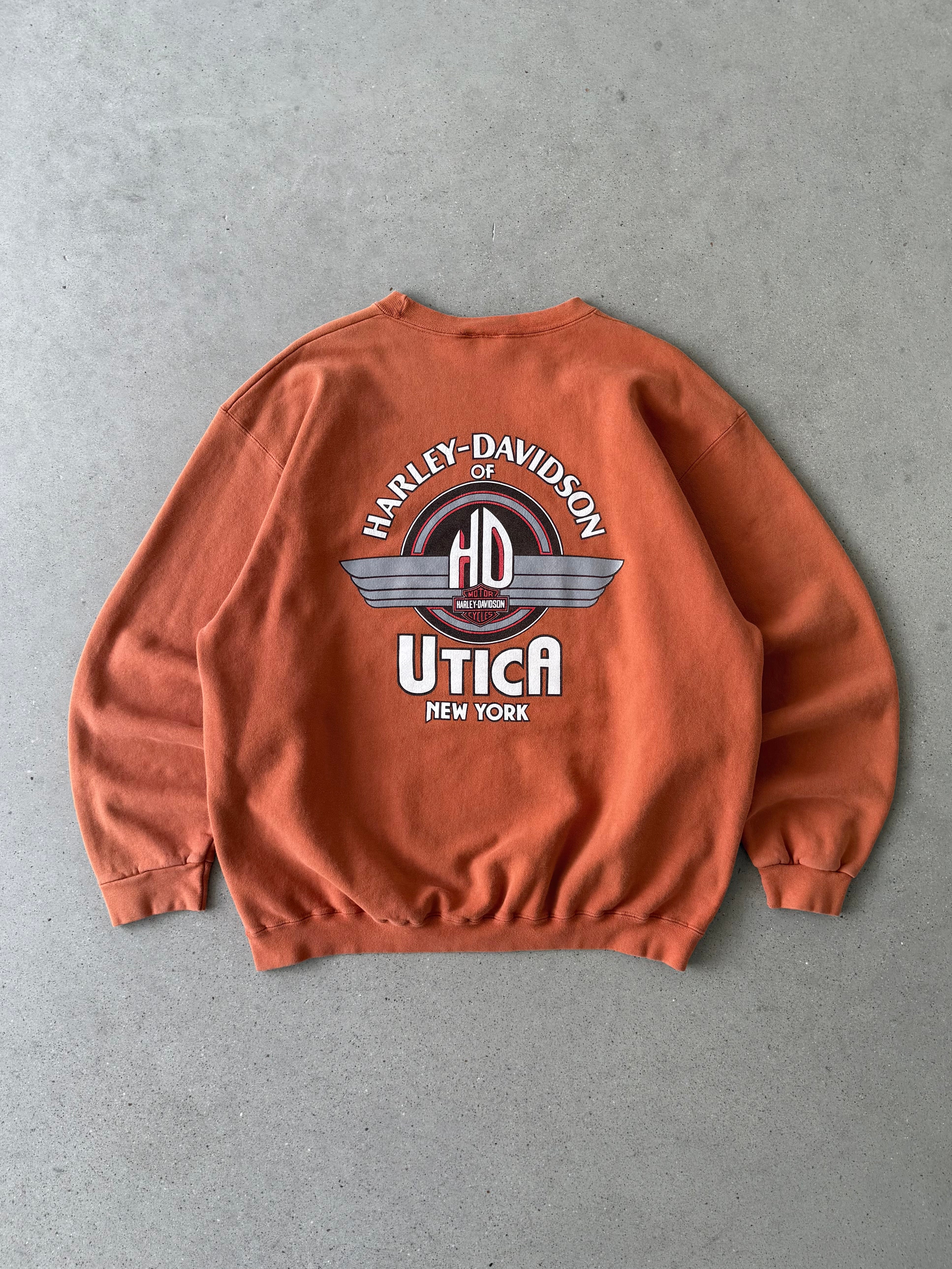 Vintage 2002 Utica Harley Davidson Crewneck - XL