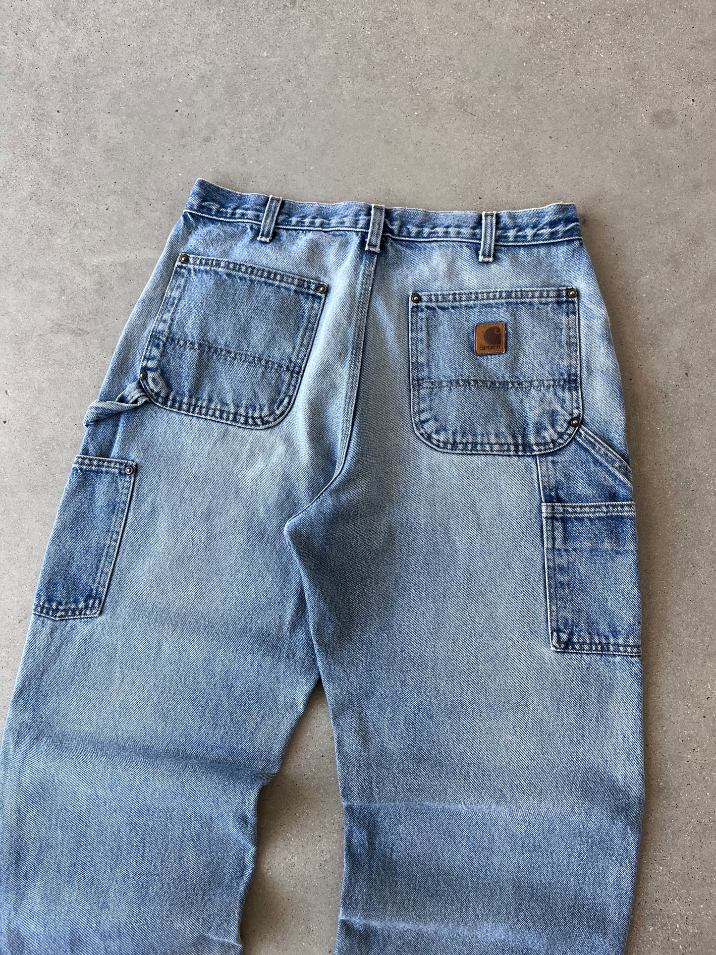 Vintage Carhartt Faded Denim Double Knees - 33x32