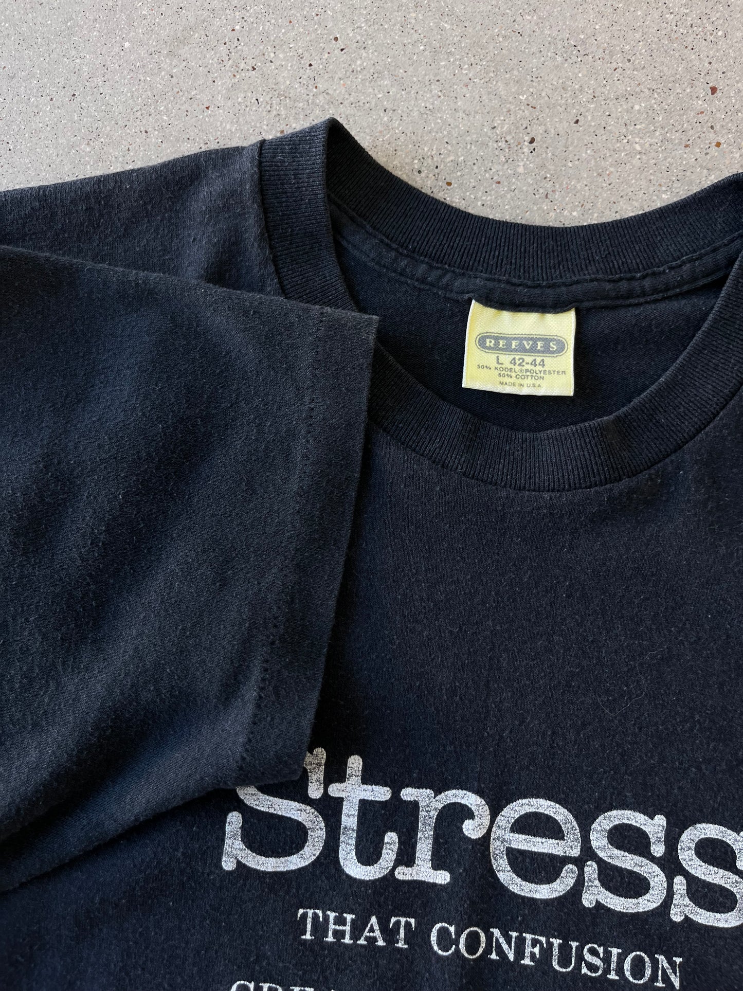 Vintage 80s 'Stress' Tee - S