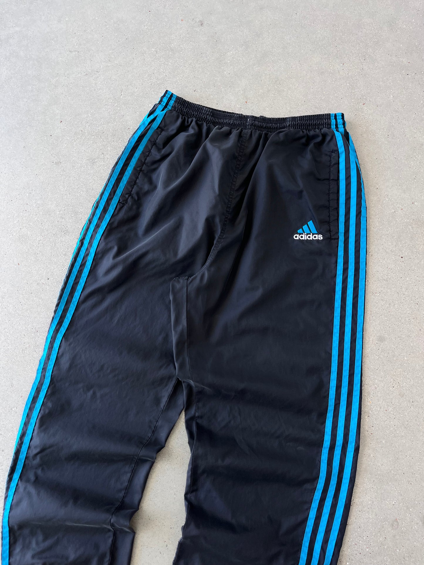 Vintage Adidas Blue/Black Track Pants - M