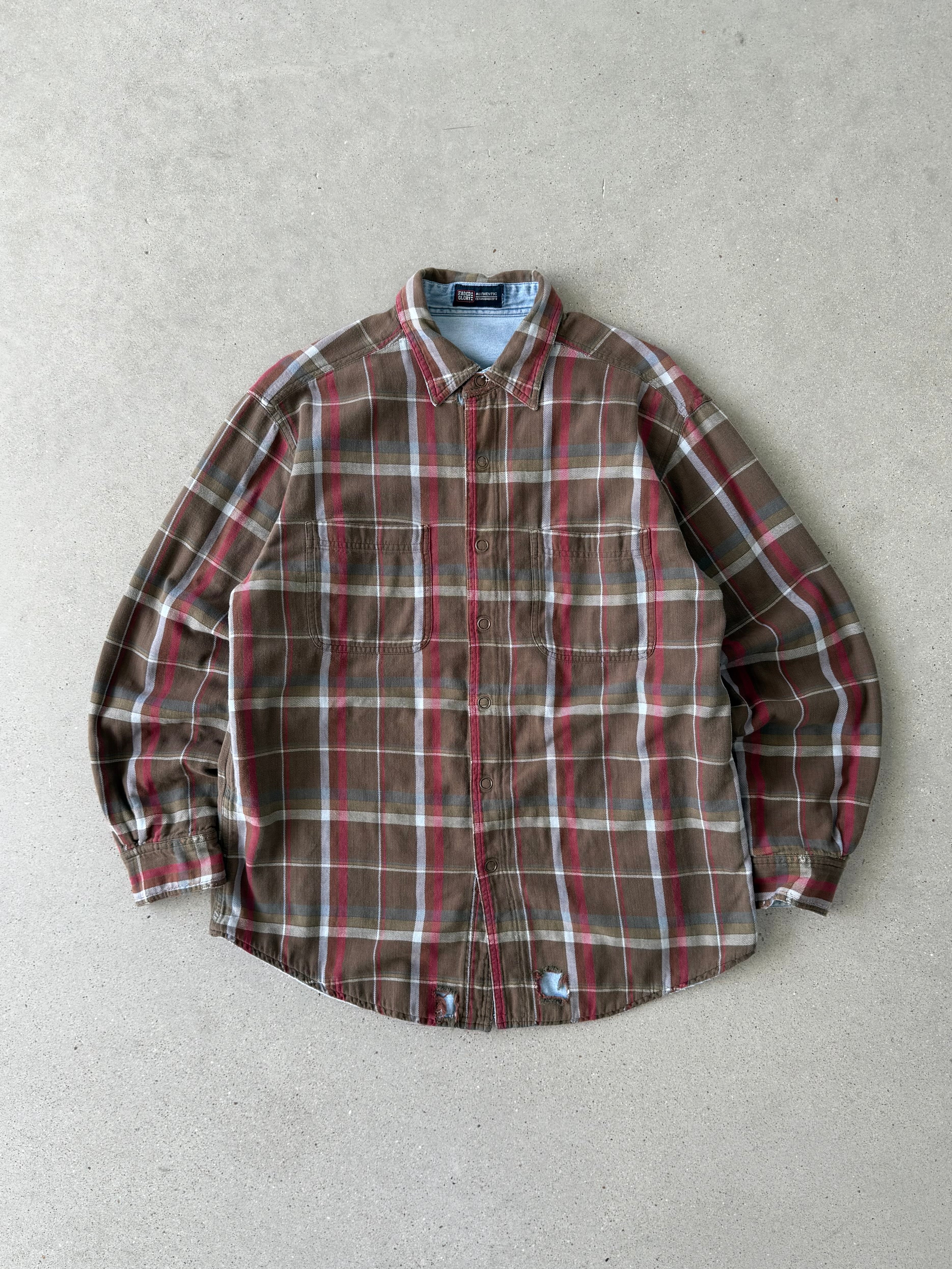 Vintage Faded Glory Button-up Long Sleeve - L