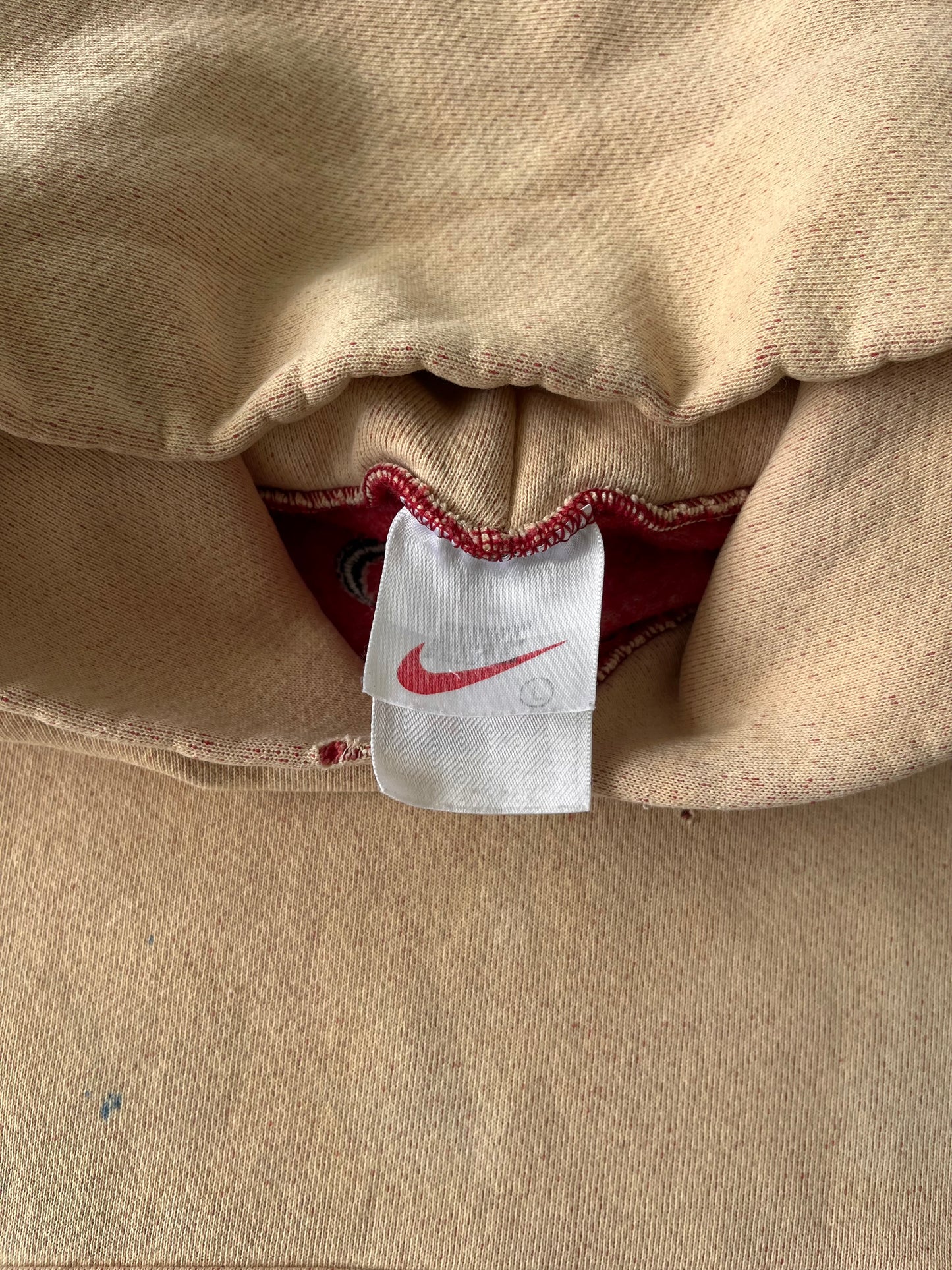 Vintage 'Peach' NIKE Center Swoosh Hoodie - L