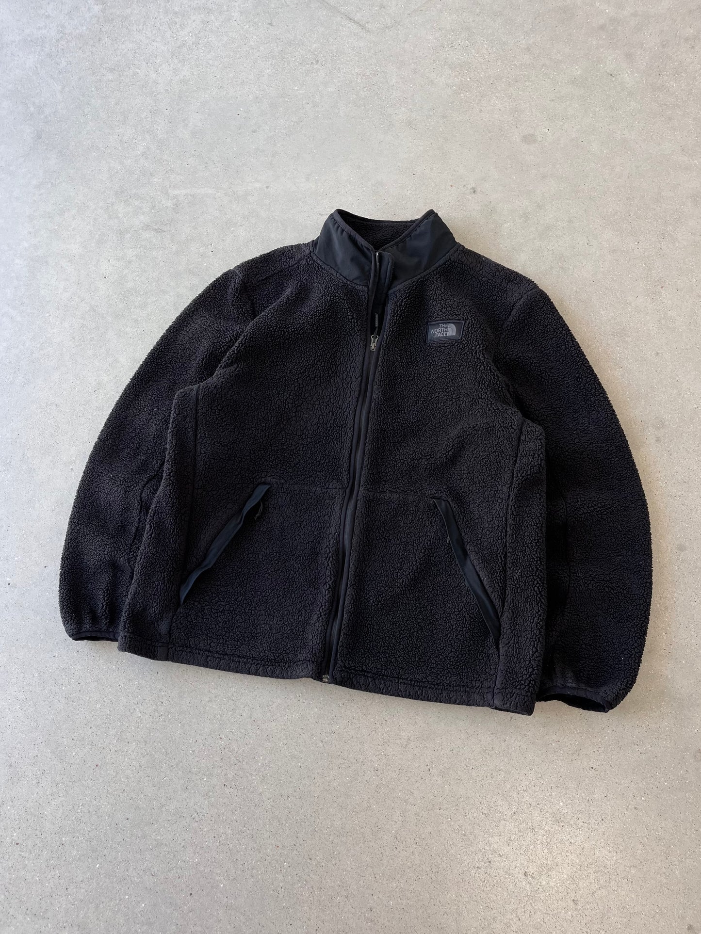 Vintage The North Face Black Sherpa Fuzzy Jacket - XL