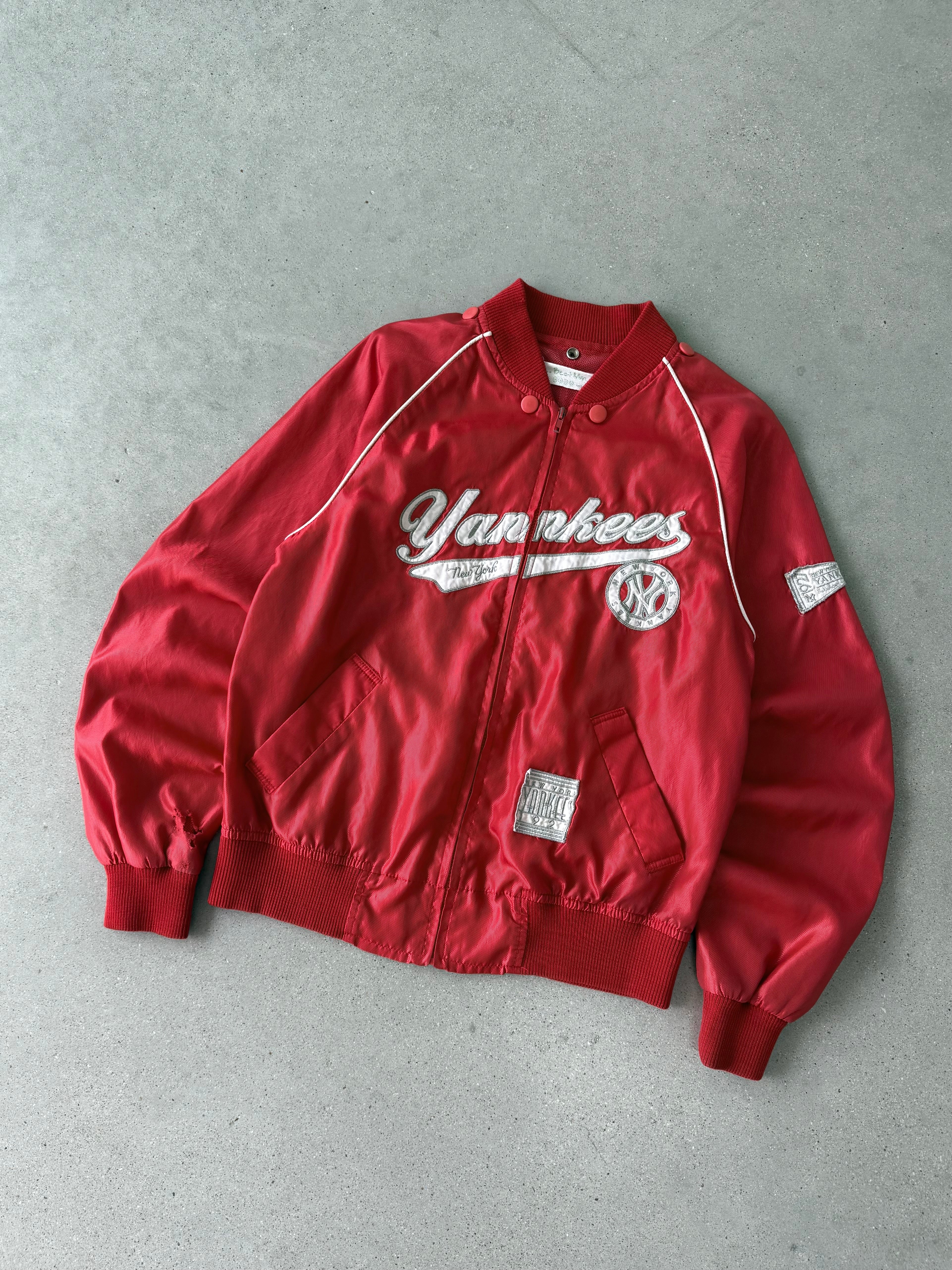 Vintage Yankees Red Satin Jacket - M