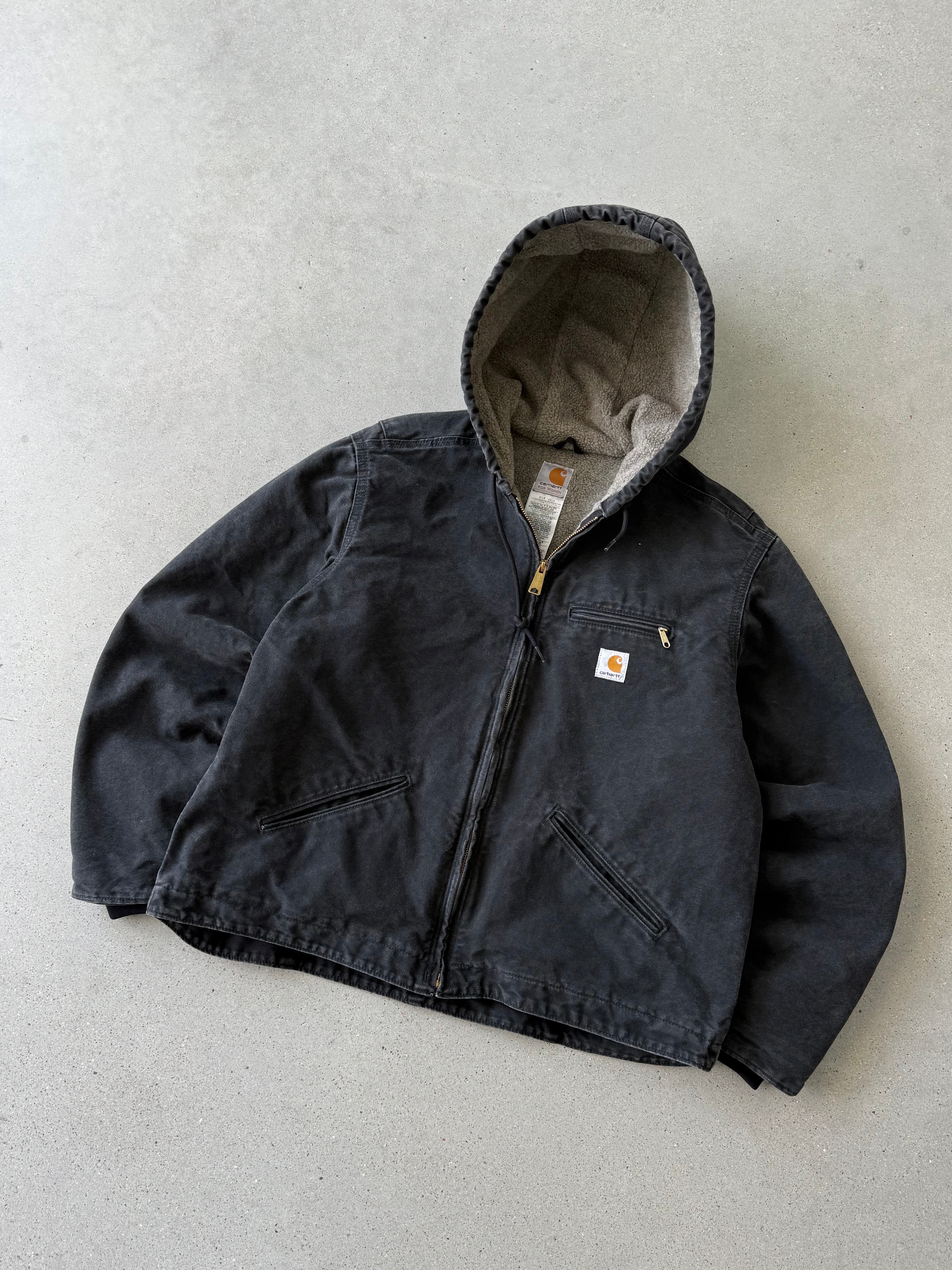 Vintage Carhartt Black Sherpa-lined Armstrong Jacket - L (BOXY)
