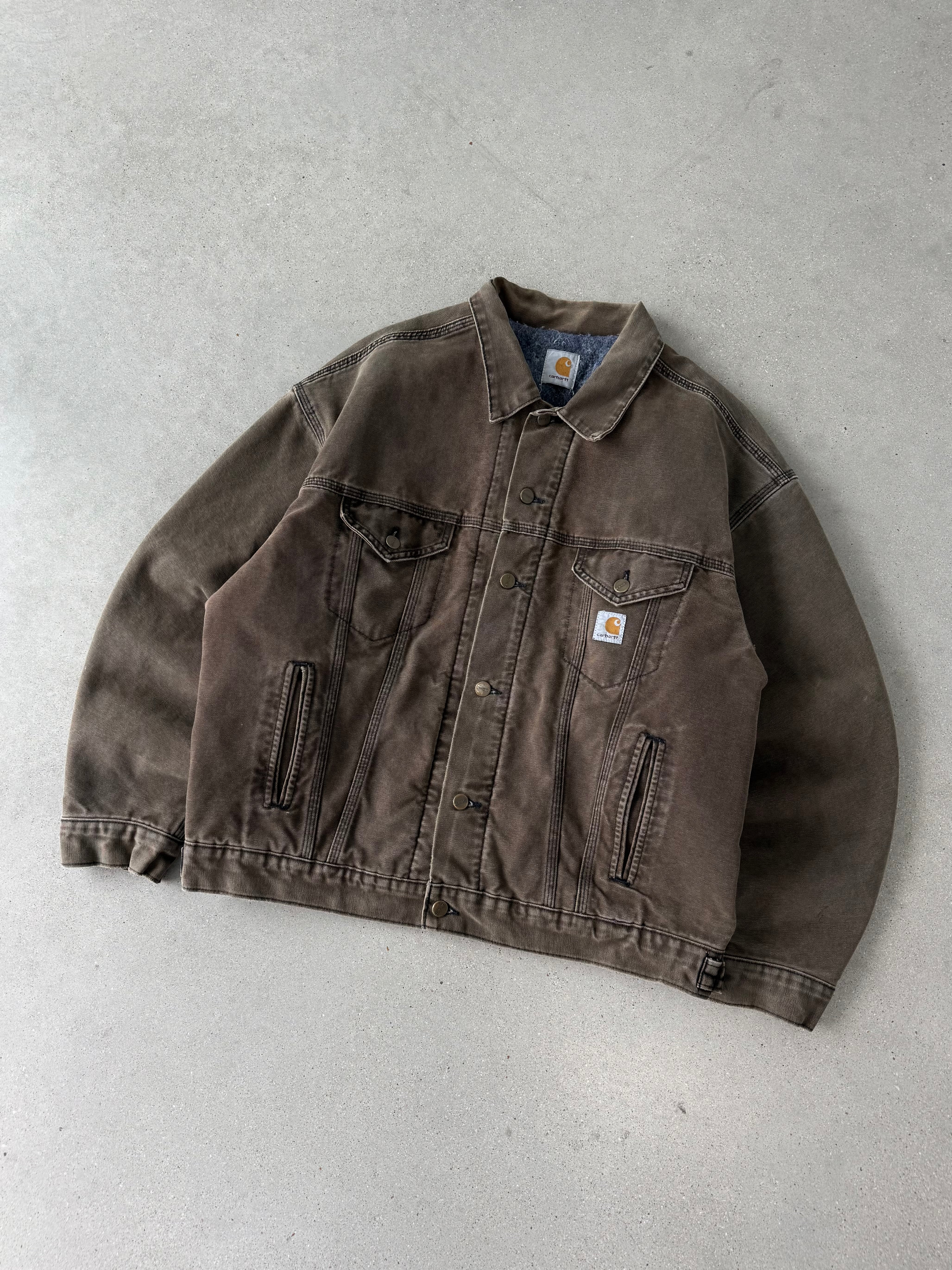 Vintage Carhartt JB182 Rust Denim Jacket - XL
