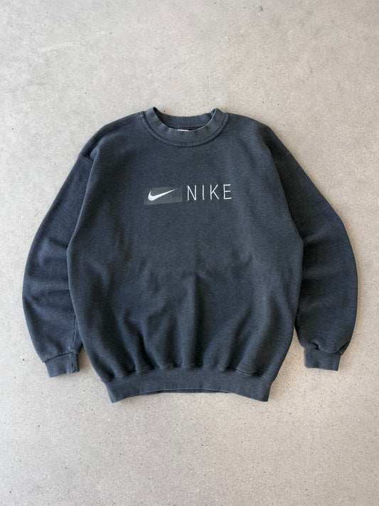 Vintage Nike Spell-out Charcoal Crewneck - M