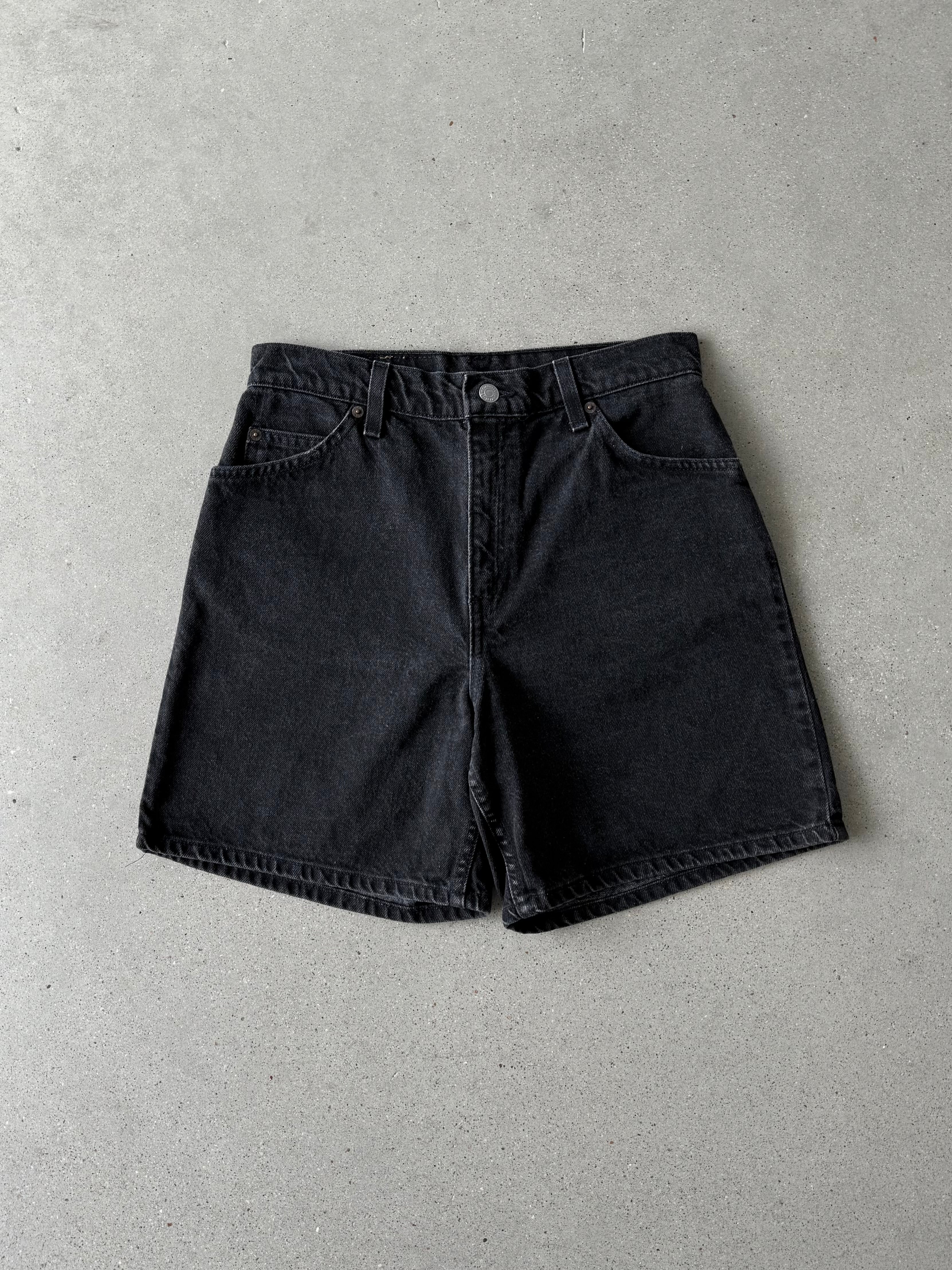 Vintage Women's Levi's 951 Black Orange Tab Jorts - 10