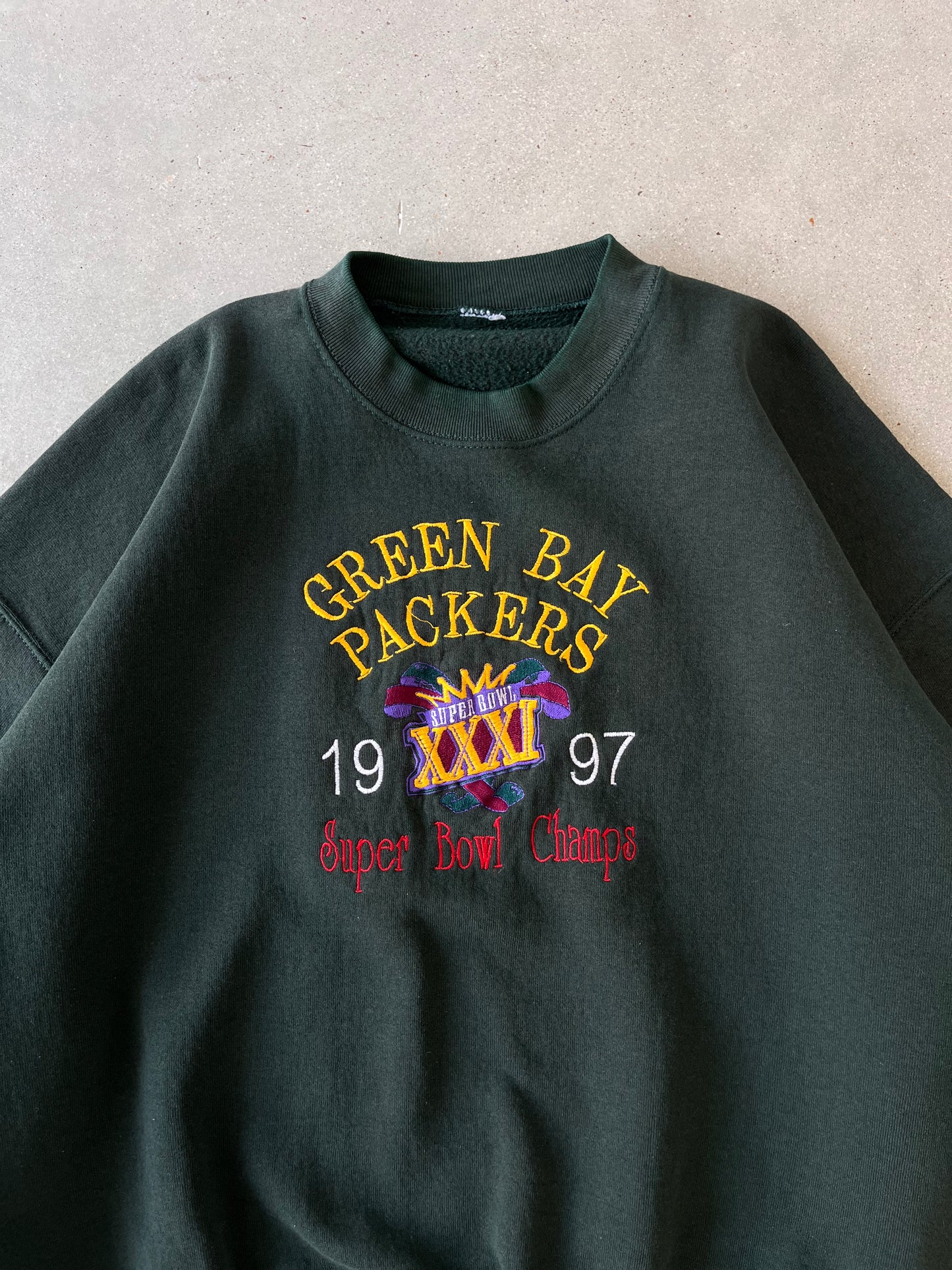 Vintage 1997 Green Bay Packers 'Super Bowl Champs' Crewneck - XL