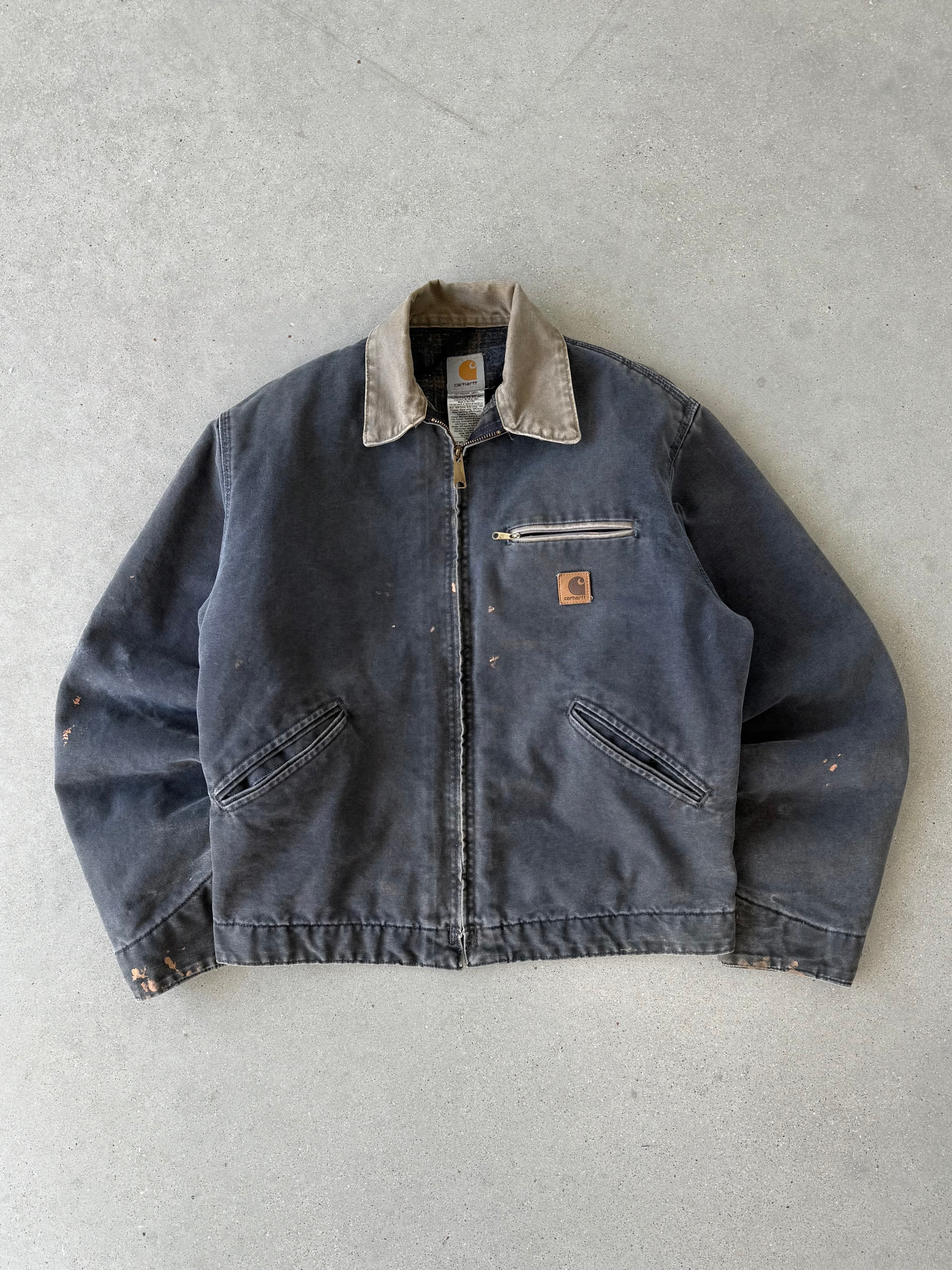 Vintage Carhartt Petrol Blue J97 PTL Detroit Jacket - M