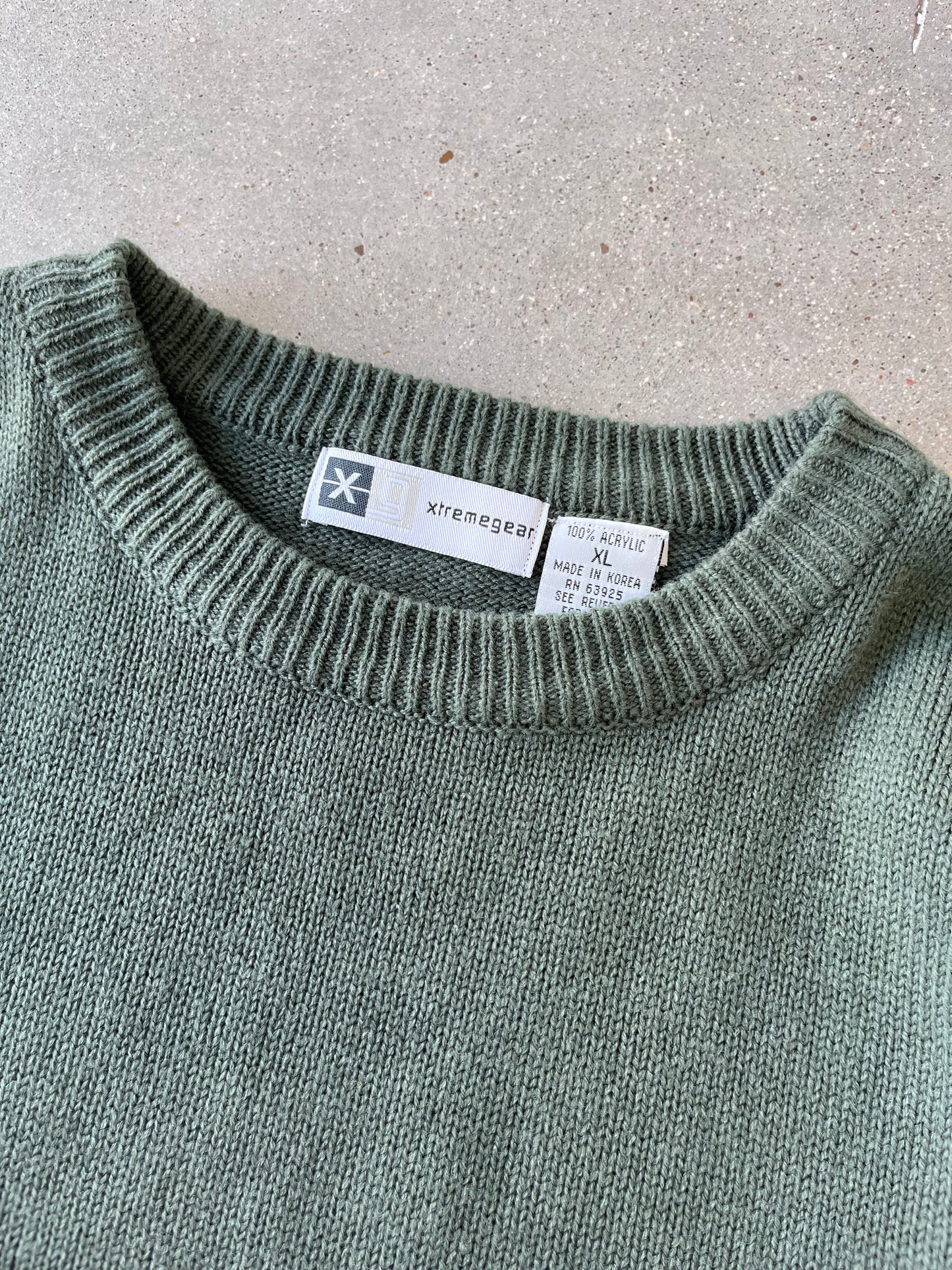 Vintage Xtreme Gear Green Striped Sweater - XL