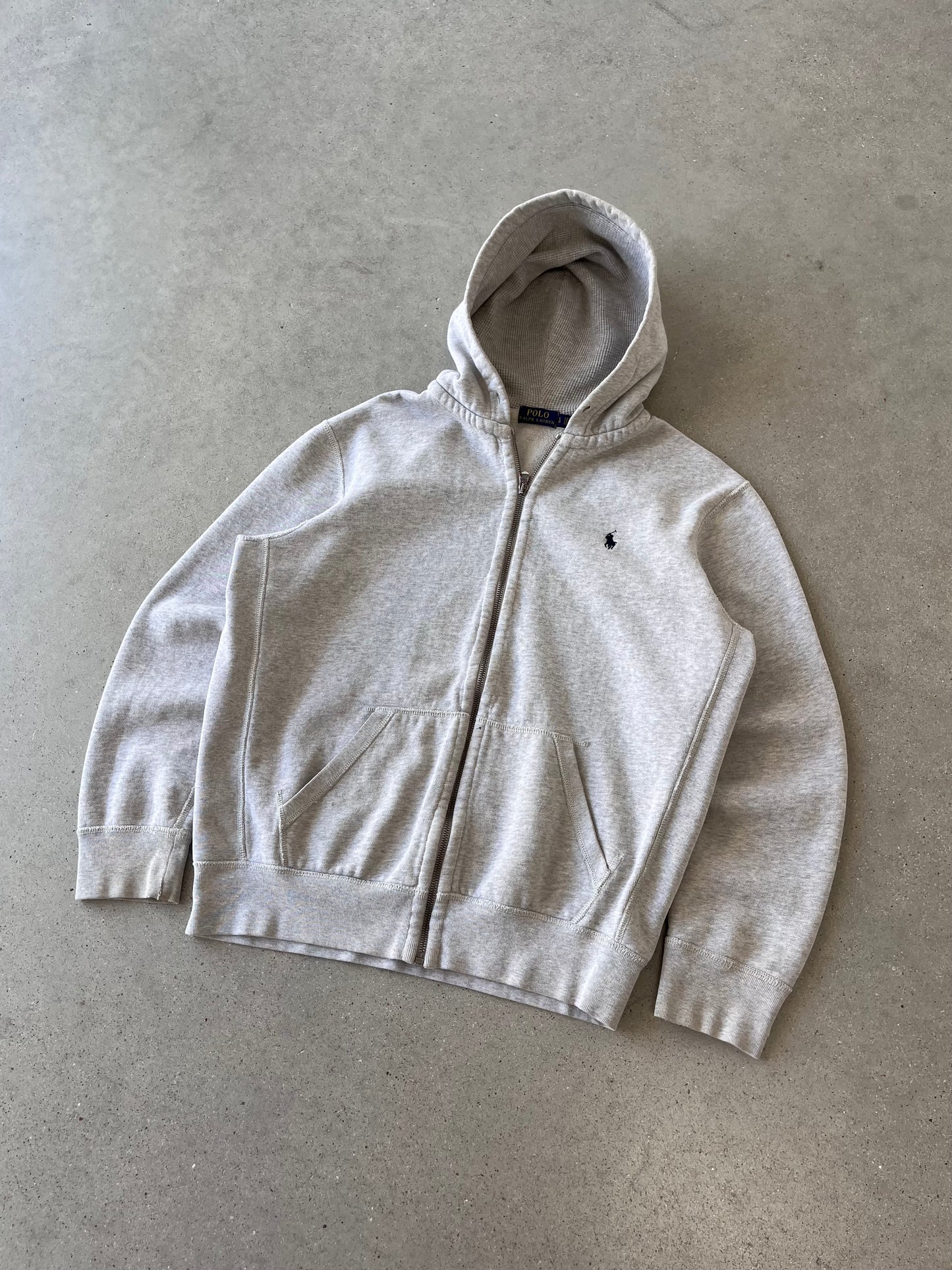 Vintage Polo Ralph Lauren Heather gray Zip-up Hoodie - L