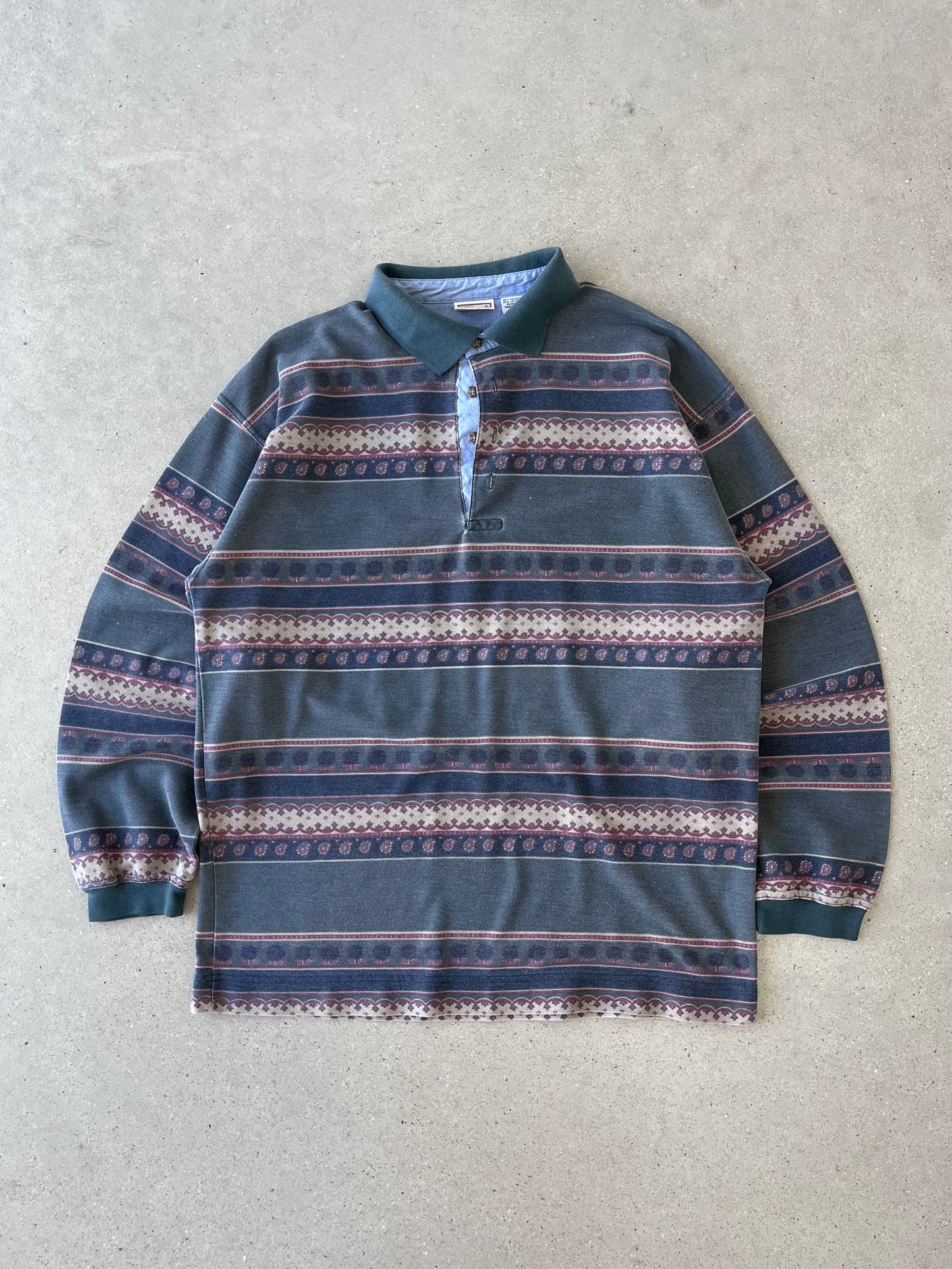 Vintage Bugle Boy Polo Long Sleeve - L