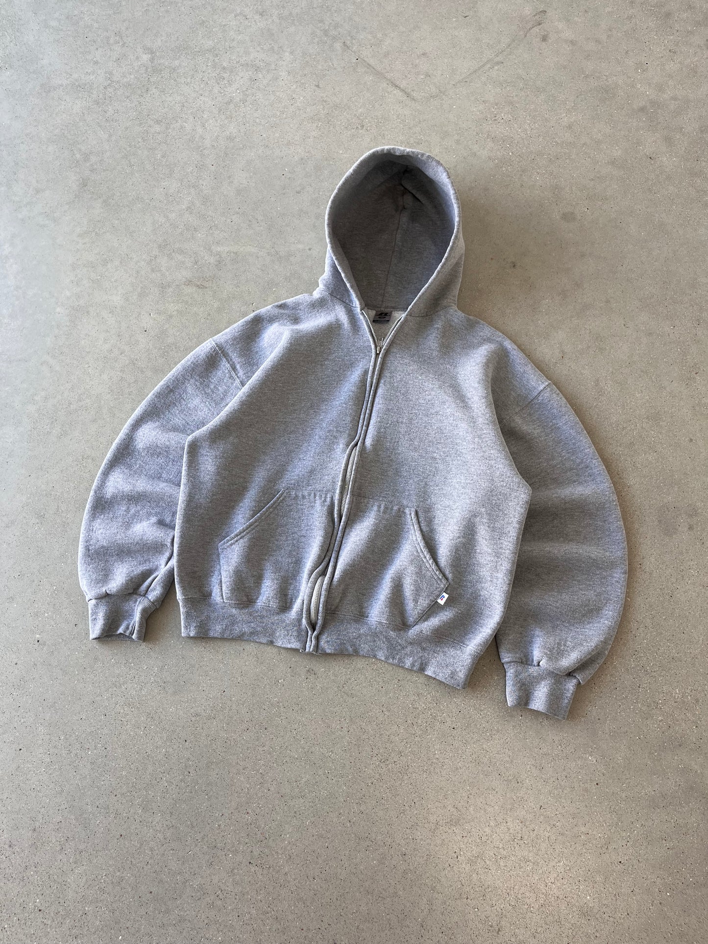 Vintage Gray Russell Athletic Zip-up Hoodie - M