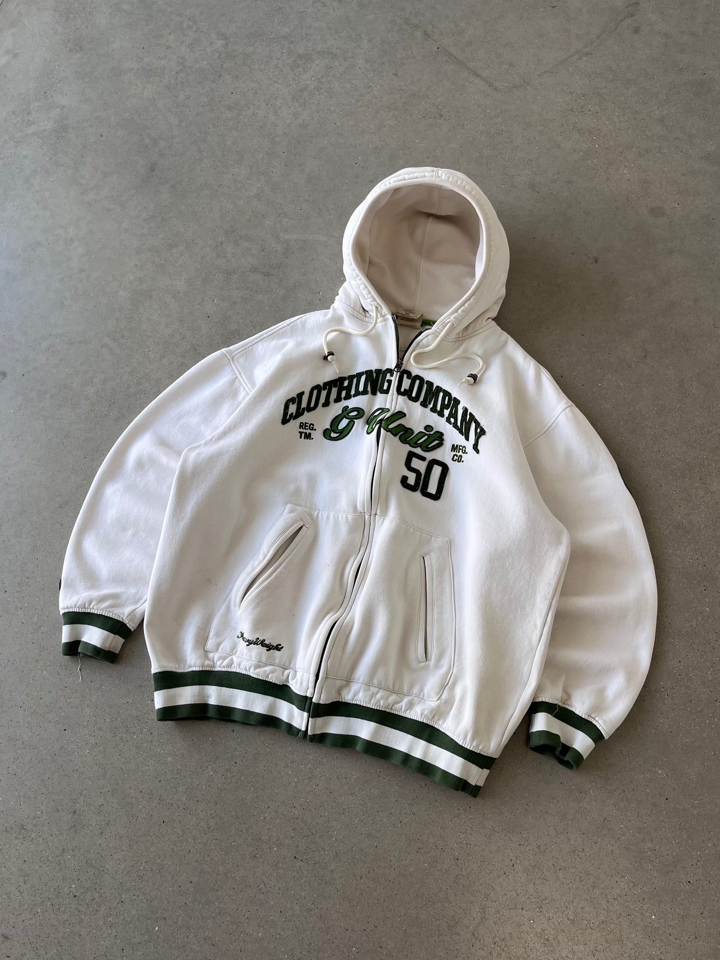 Vintage Y2K G Unit Zip-up Hoodie - XXL