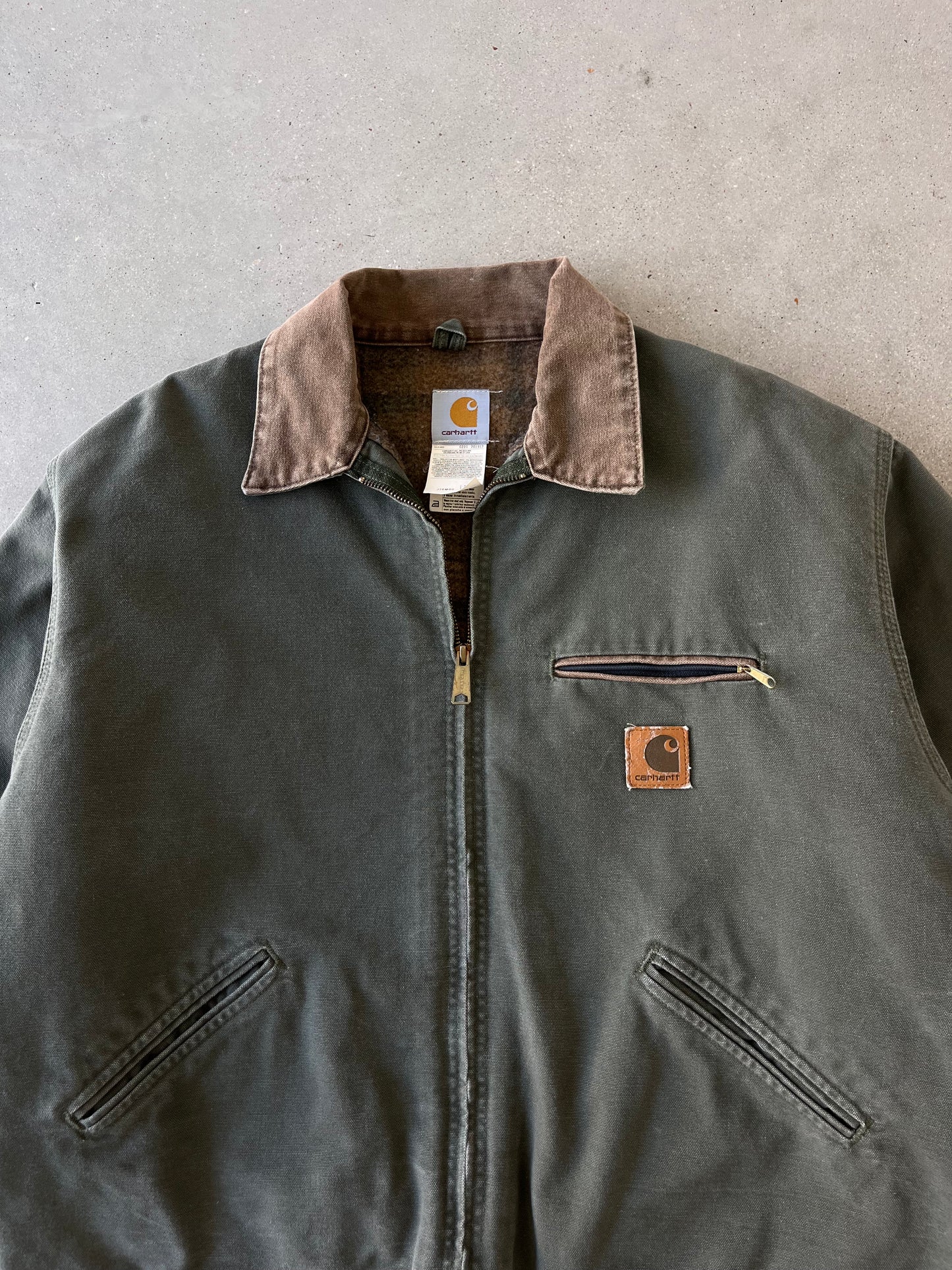 Vintage Carhartt Olive Blanket-lined Detroit Jacket - XL