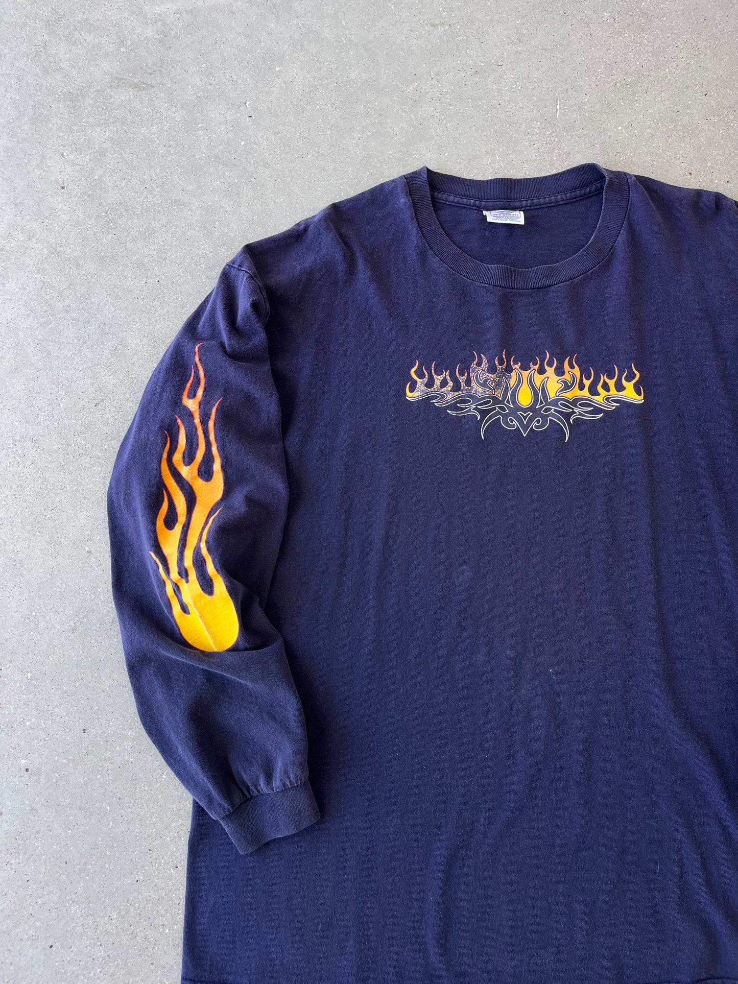 Vintage Y2K Flamed Long Sleeve - XL