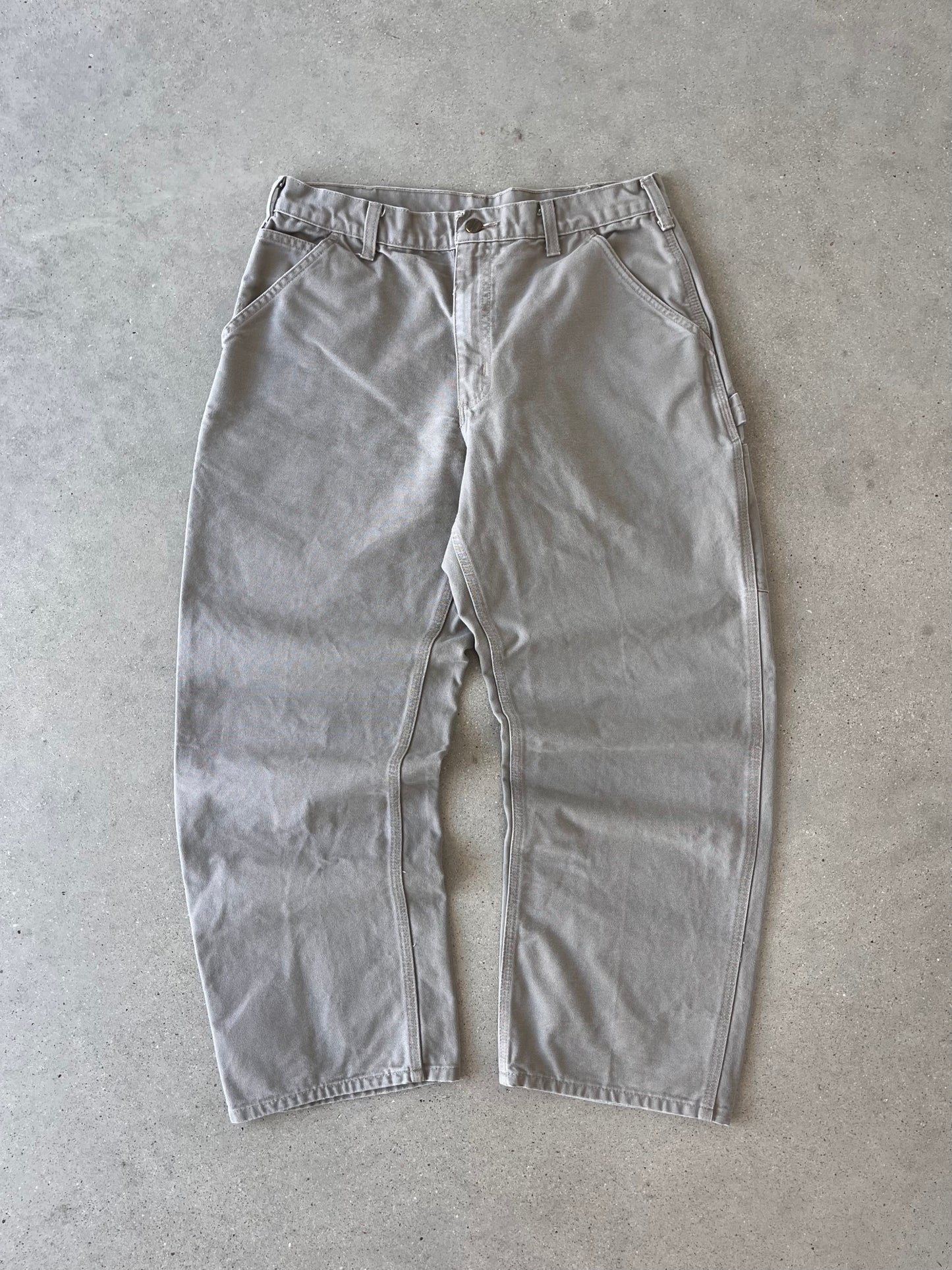 Vintage Carhartt Mocha-grey Carpenter Pants - 33x30