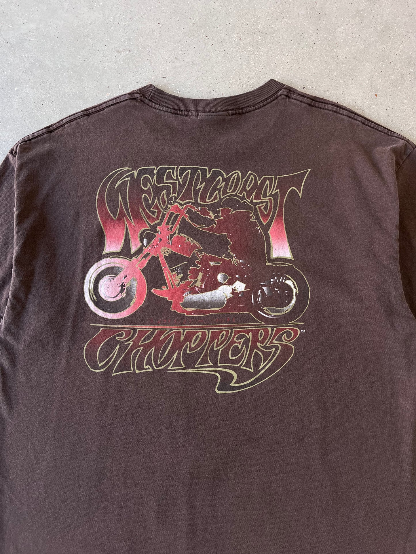 Vintage West Coast Choppers Brown Tee - XL