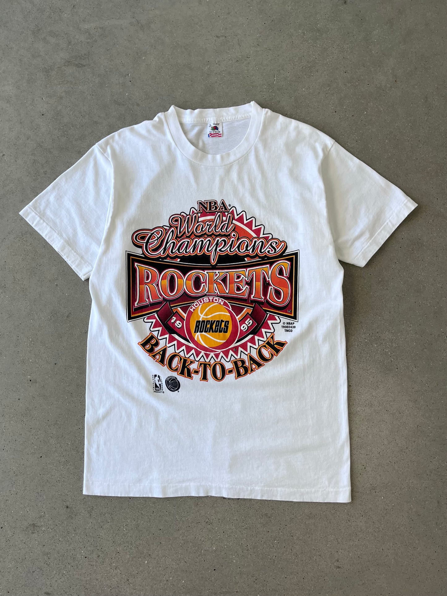 Vintage 1995 Rockets NBA World Champions Tee - L