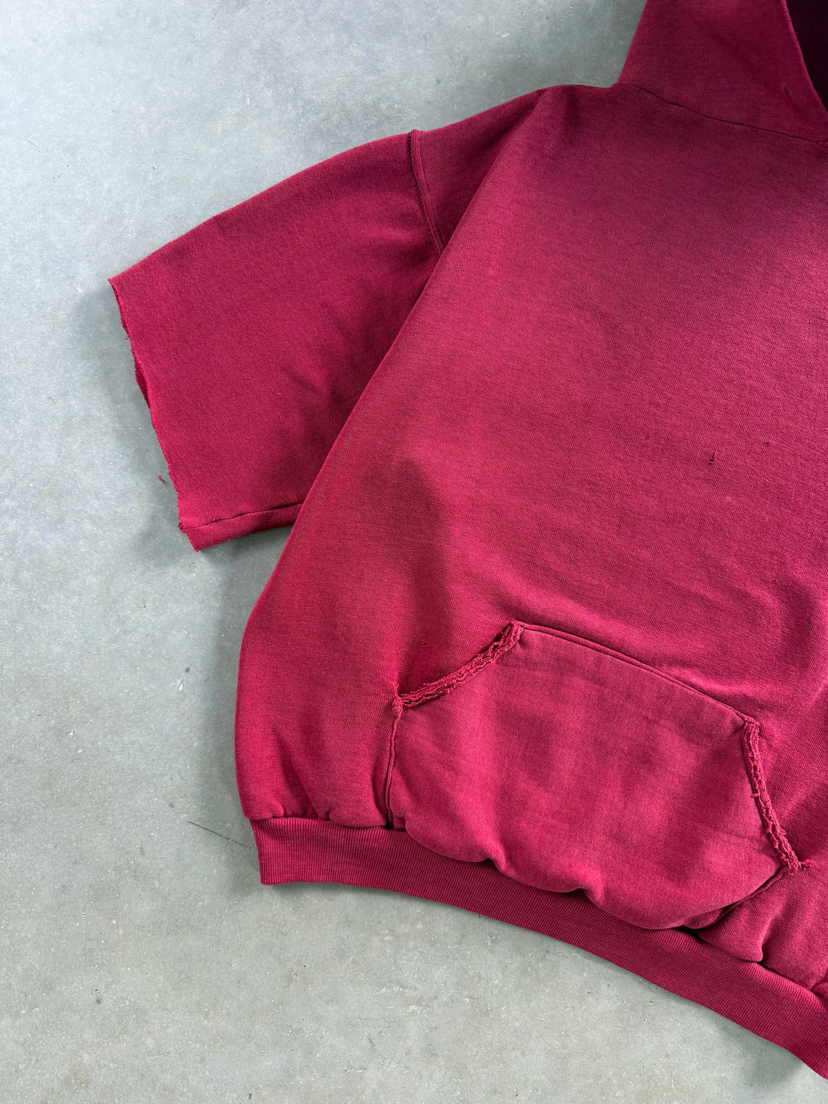 Vintage 1970s Sleeve-cropped Russell Athletic Hoodie (M)