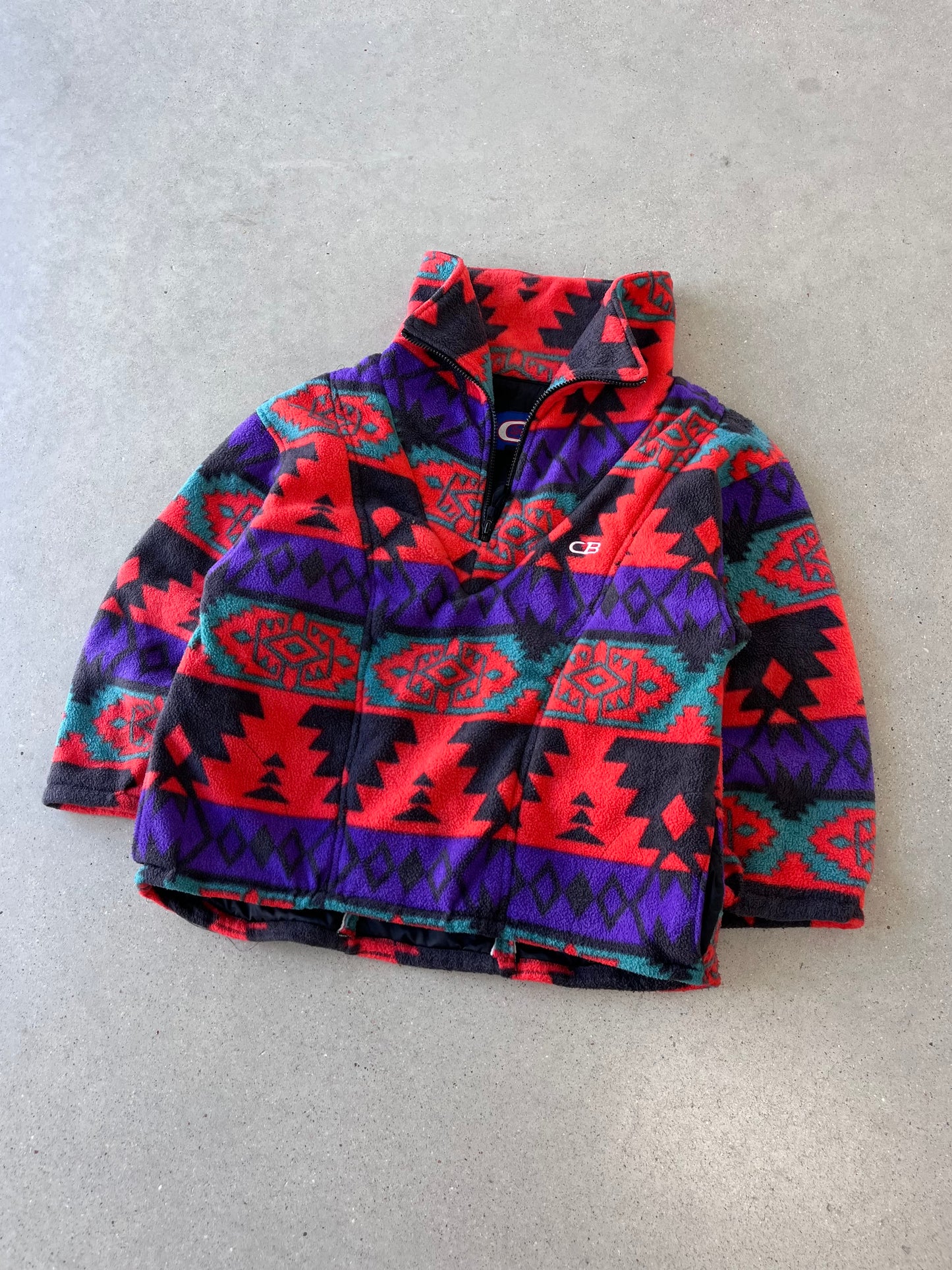 Vintage Aztec Fleece Quarter-Zip - S