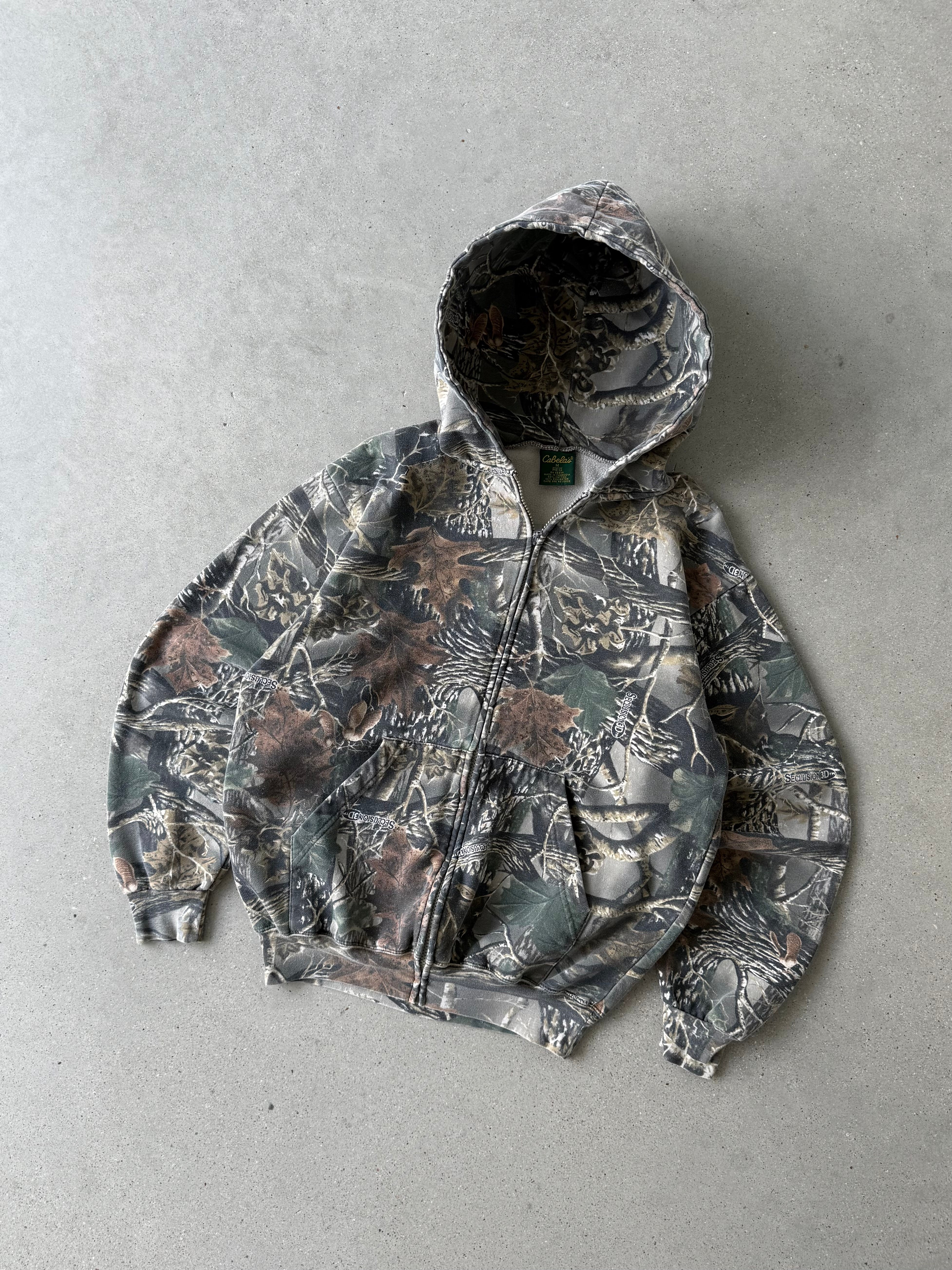 Vintage 90s Cabela's Realtree Camo Zip-up Hoodie - M