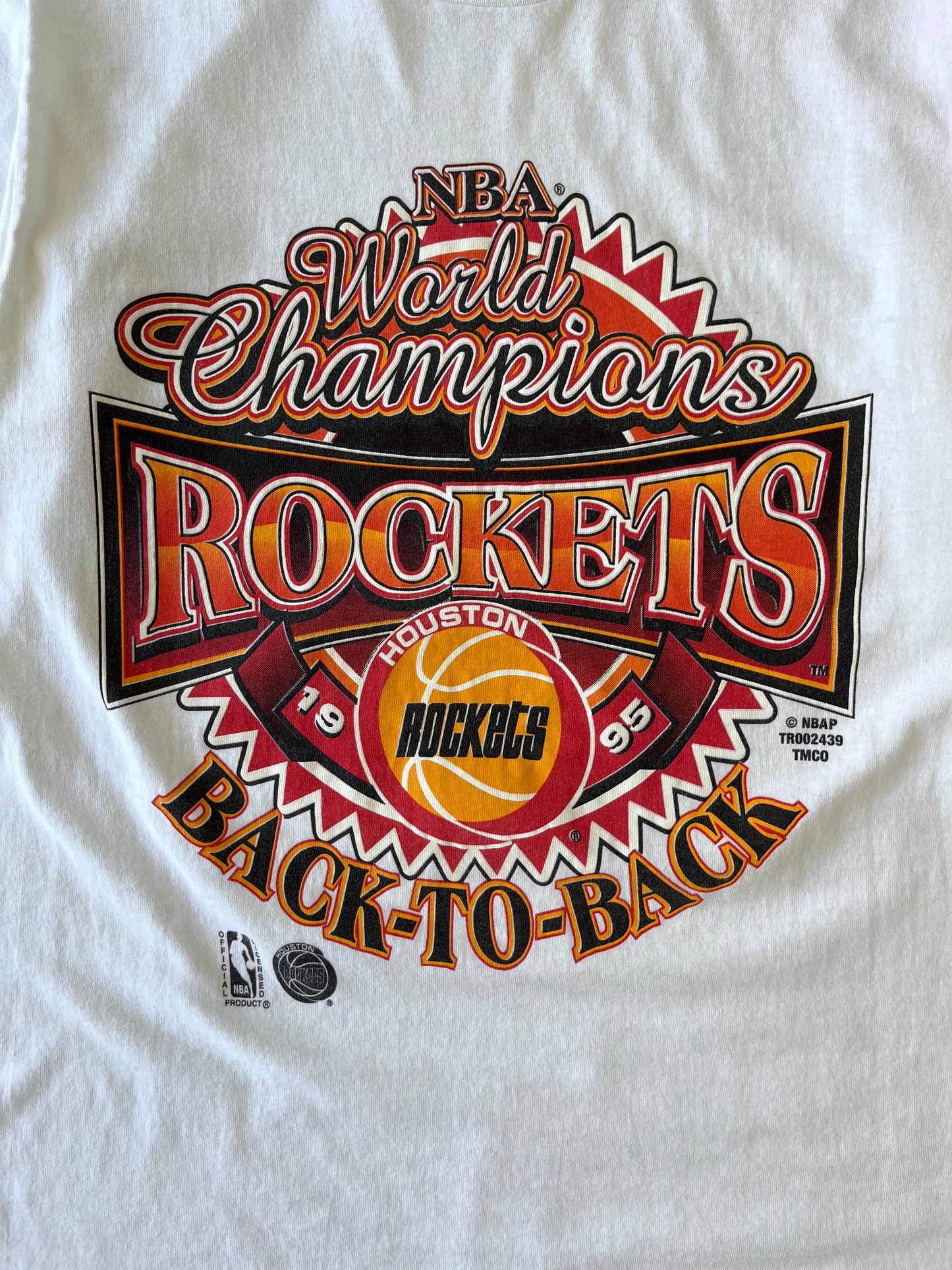 Vintage 1995 Rockets NBA World Champions Tee - L