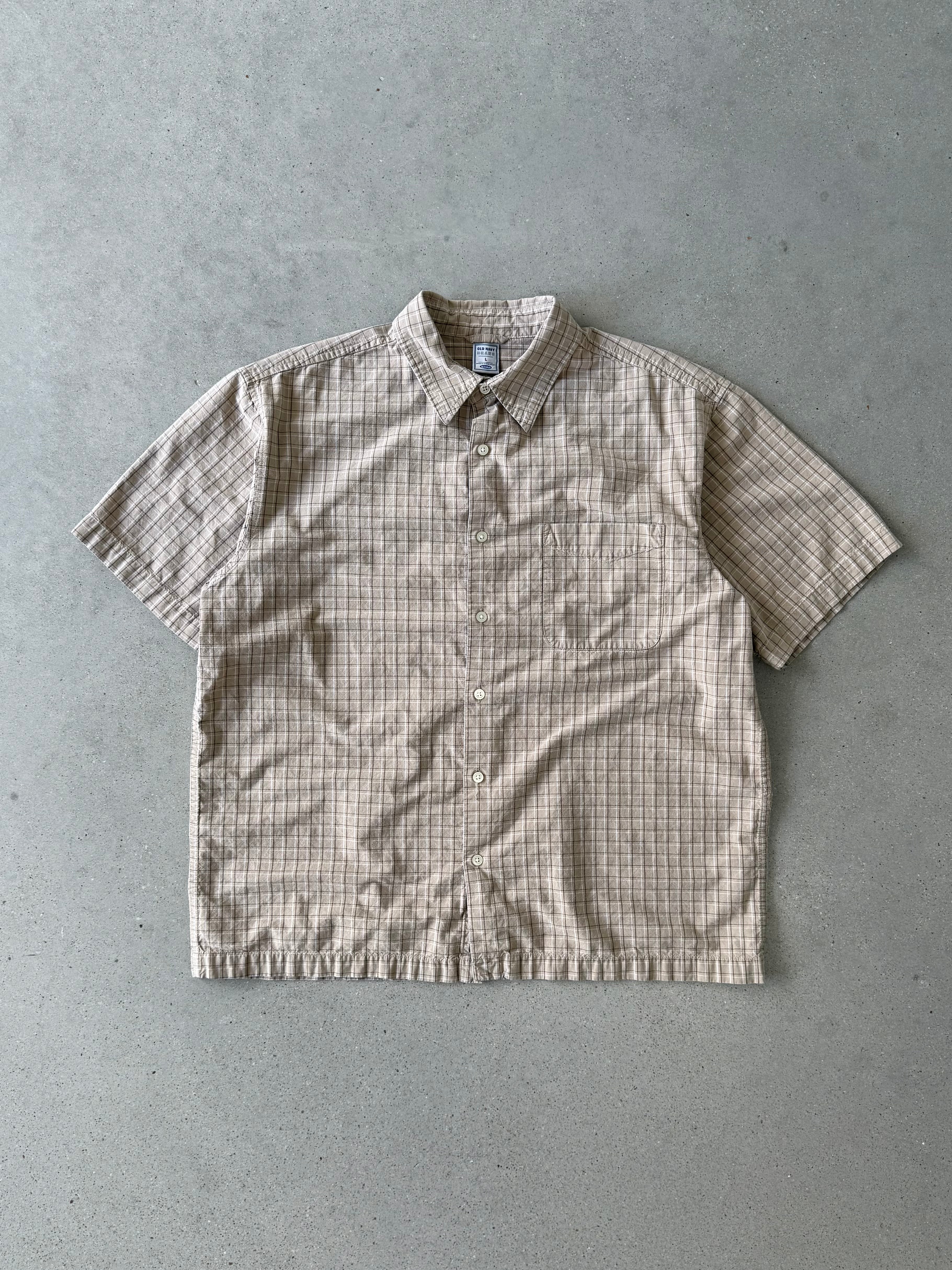 Vintage Old Navy Cream Button-up - L