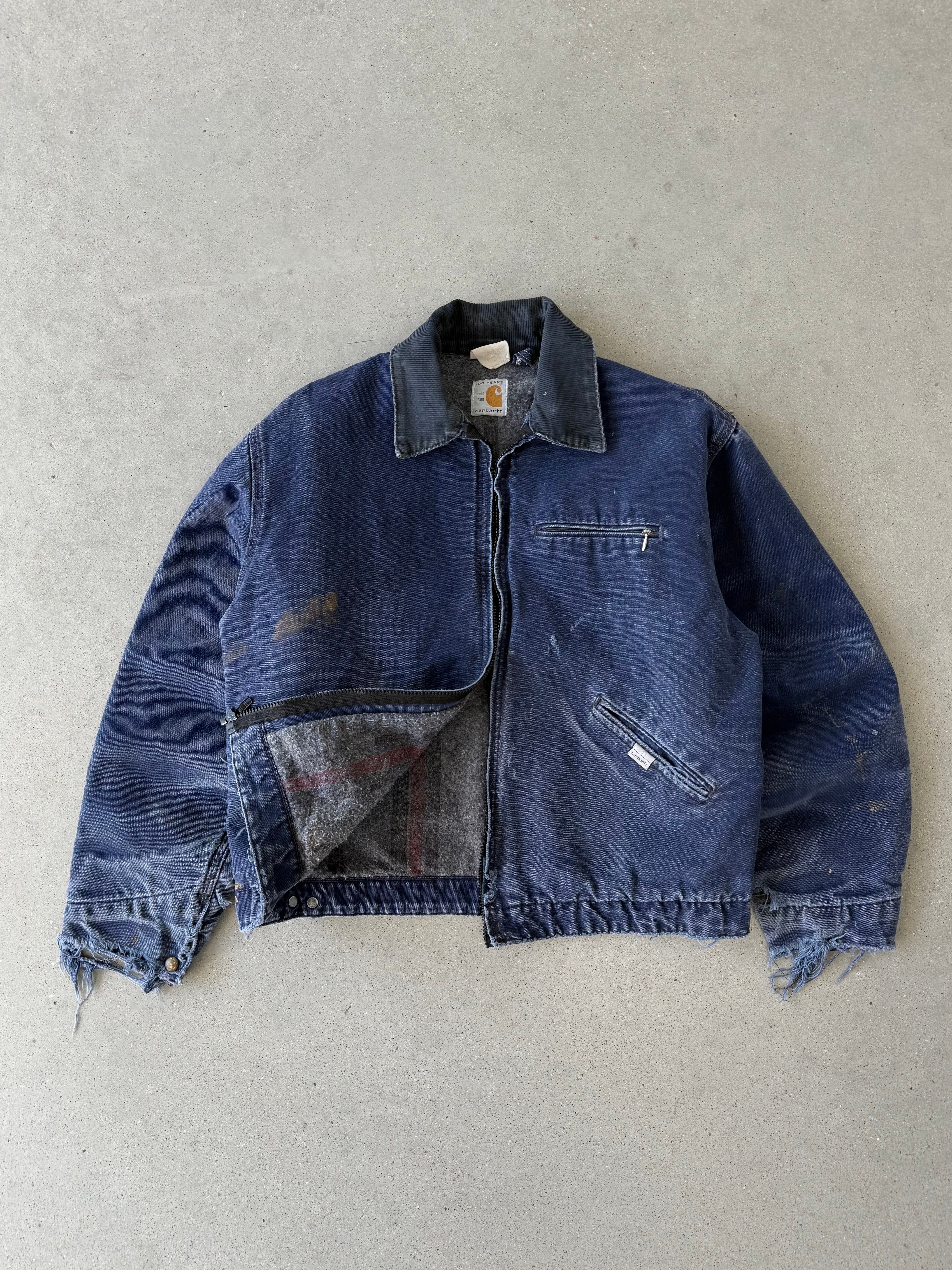 Vintage Carhartt Faded Navy Detroit Jacket - M
