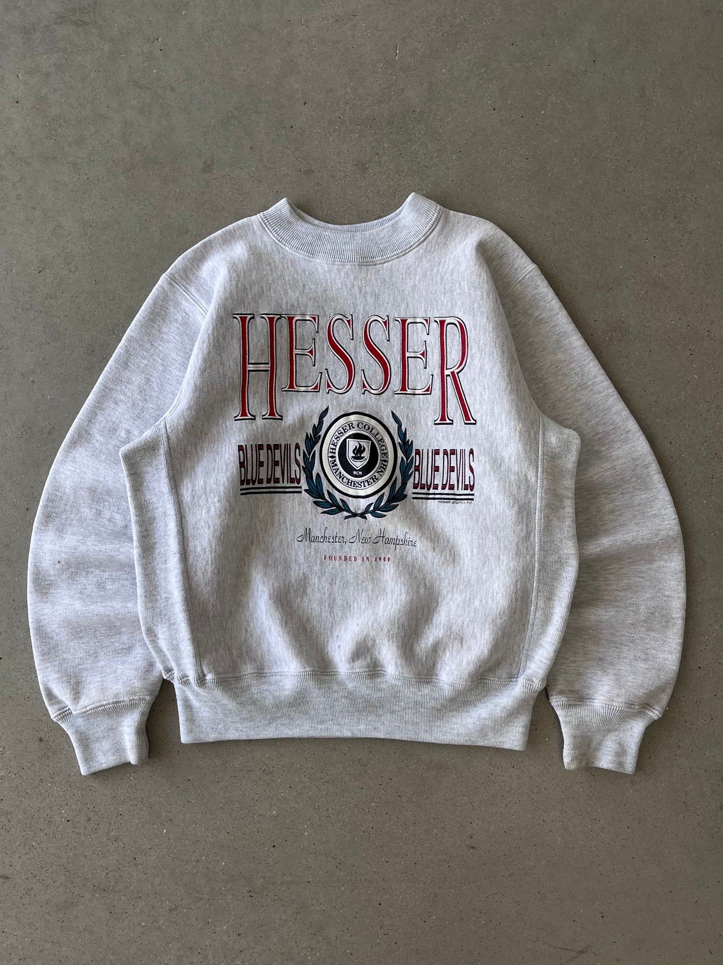 Vintage Hesser College Crewneck - L