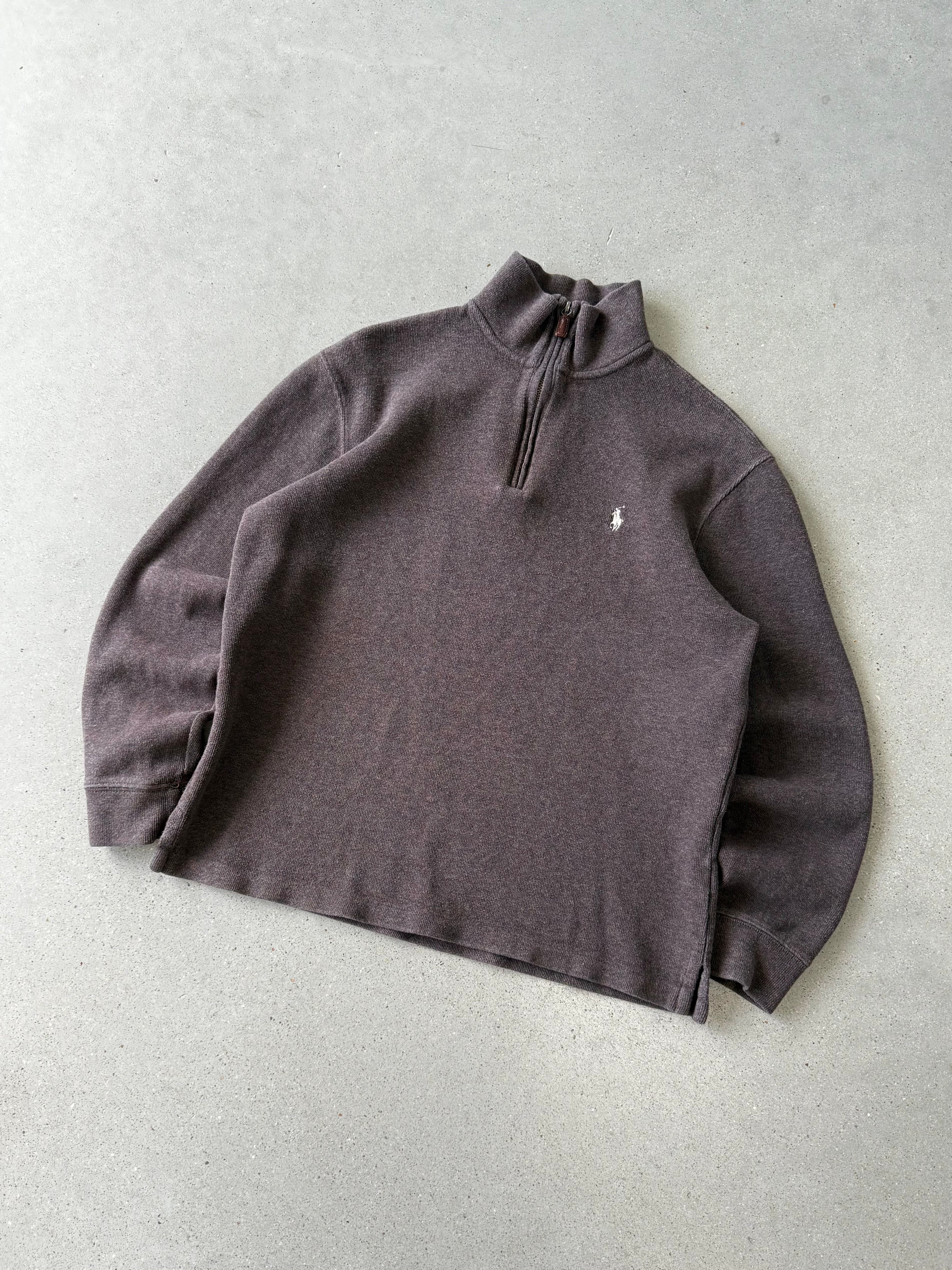 Vintage Polo Ralph Lauren Brown Quarter-zip - M