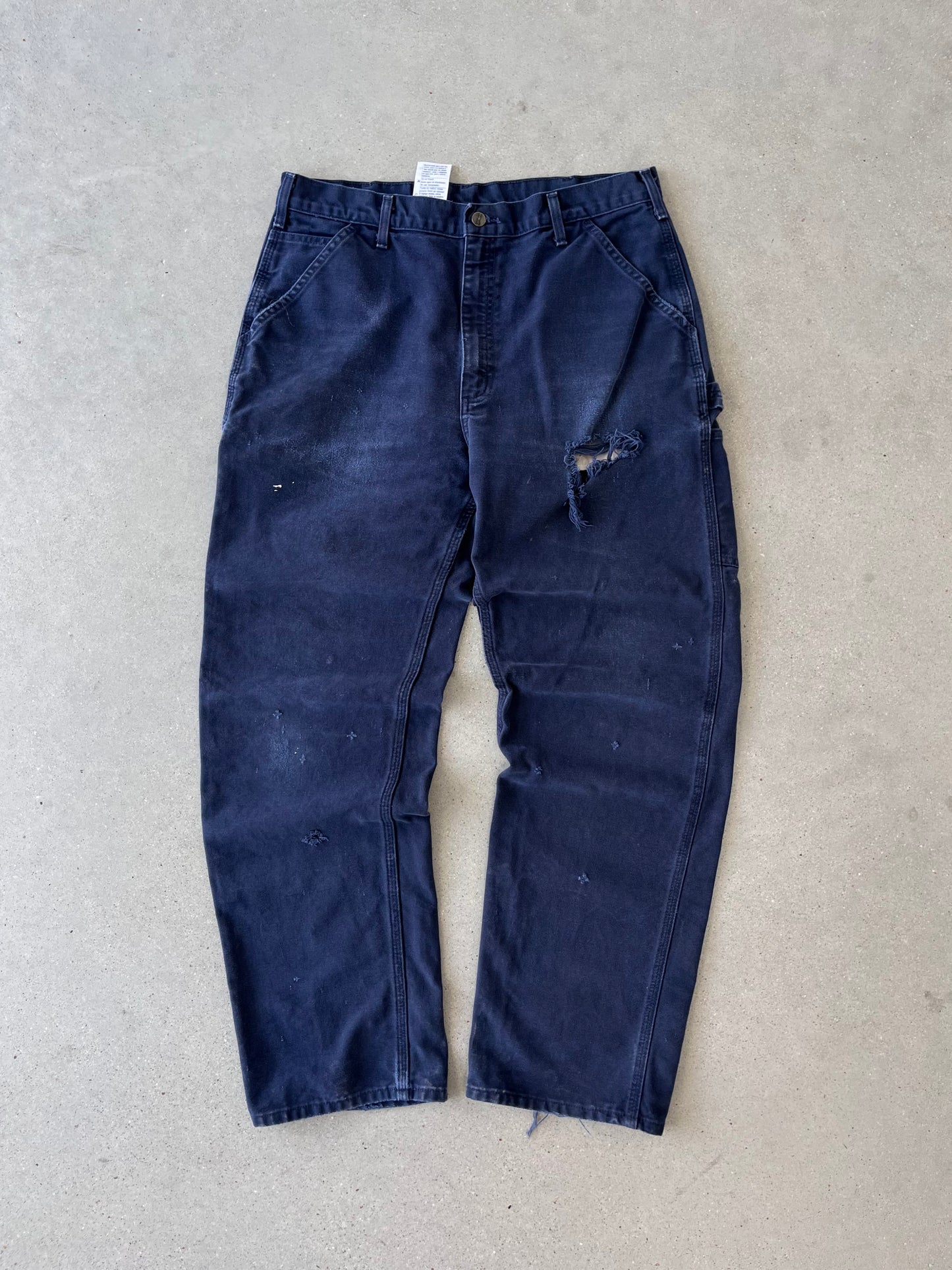 Vintage Carhartt Navy Carpenter Pants - 36x34