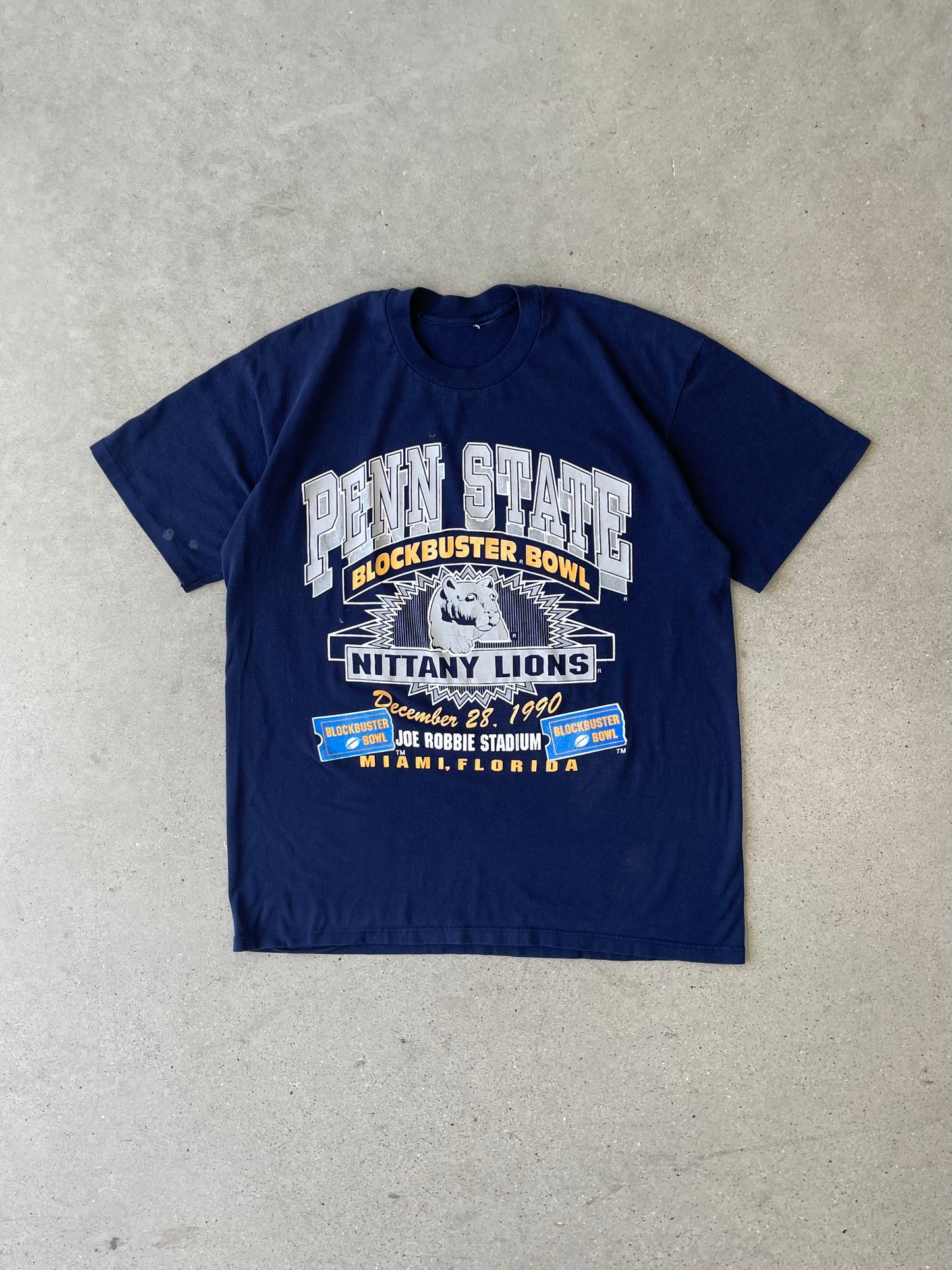 Vintage Penn State 1990 Blockbuster bowl Tee - L