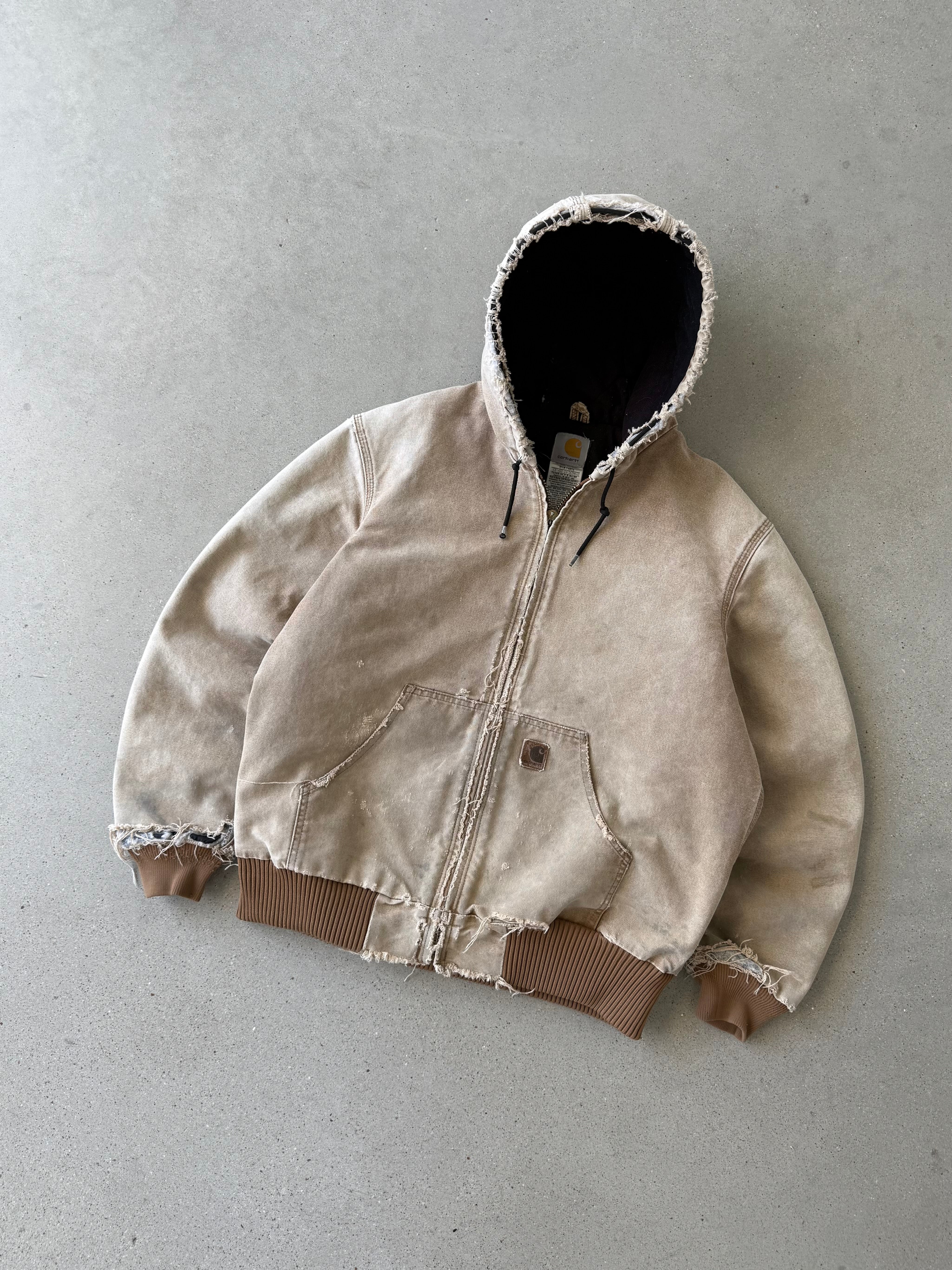 Vintage Carhartt J130 BRN Distressed Tan Active Jacket - M