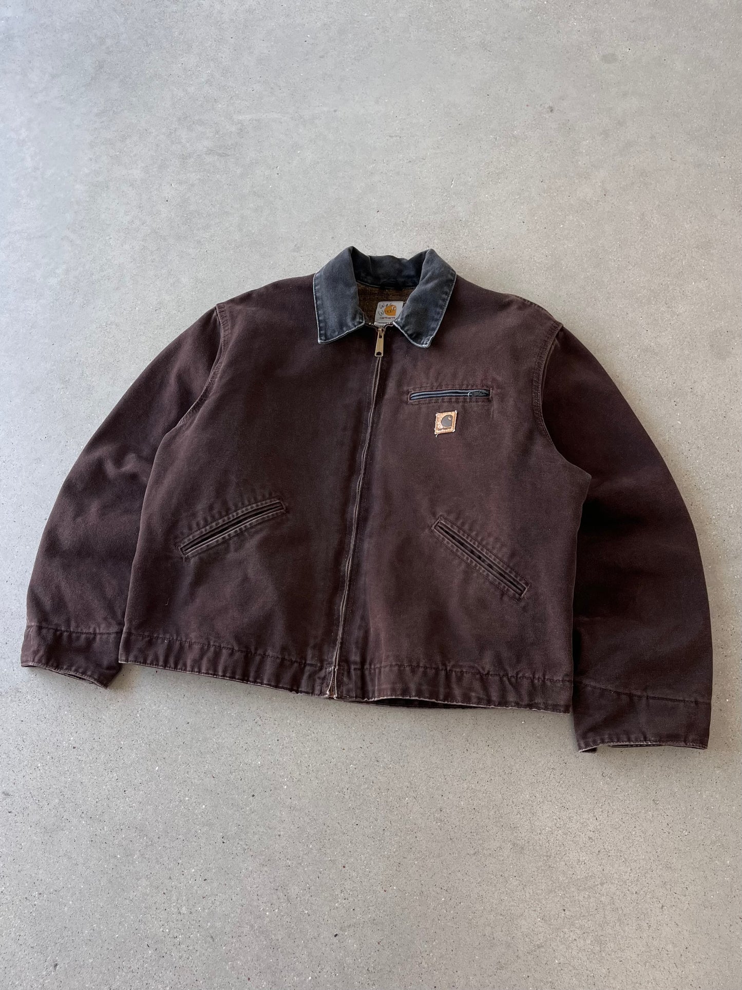 Vintage Carhartt Brown Blanket-lined Detroit Jacket - XL