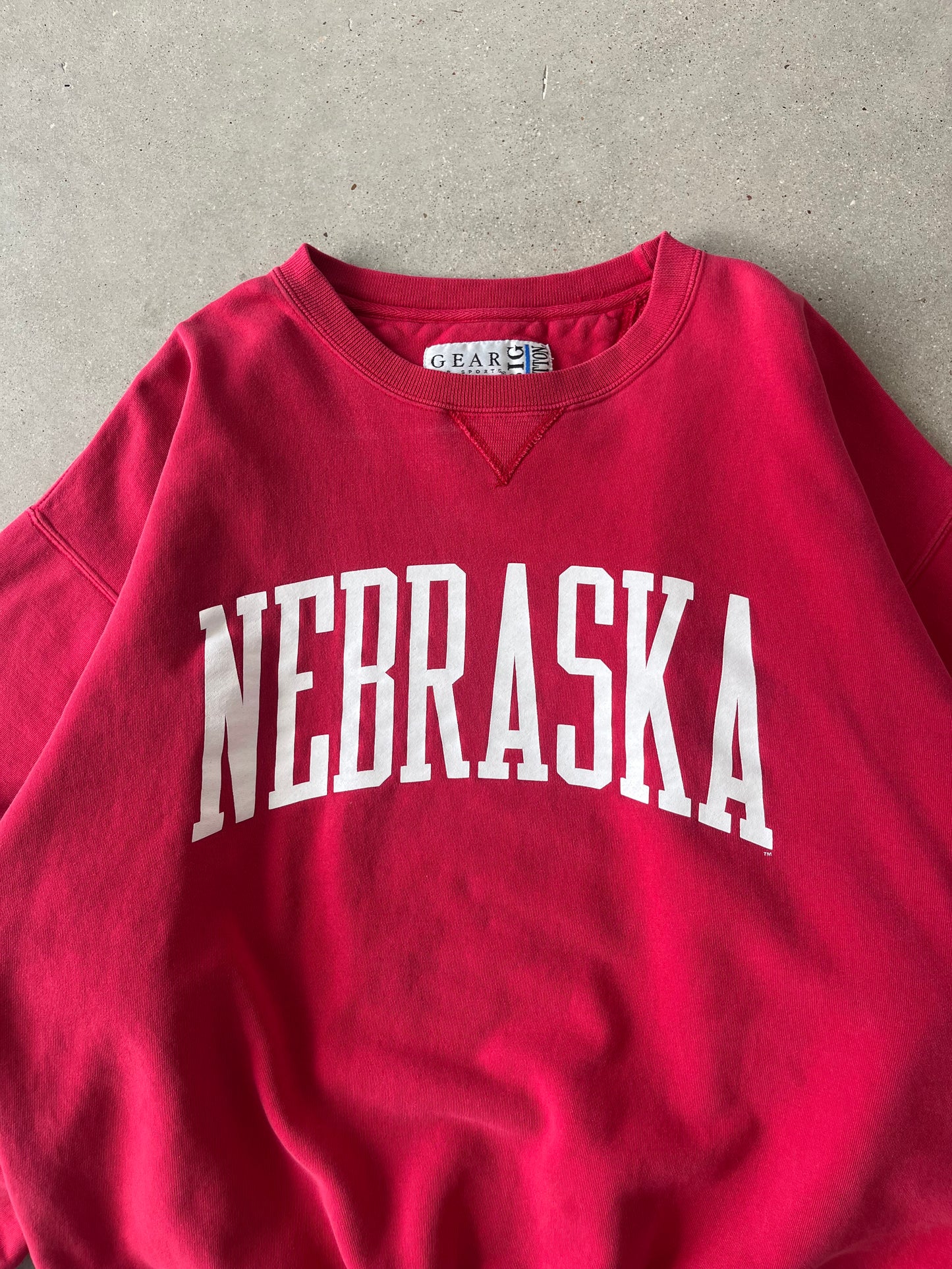 Vintage Nebraska Spell-out Crewneck - XL