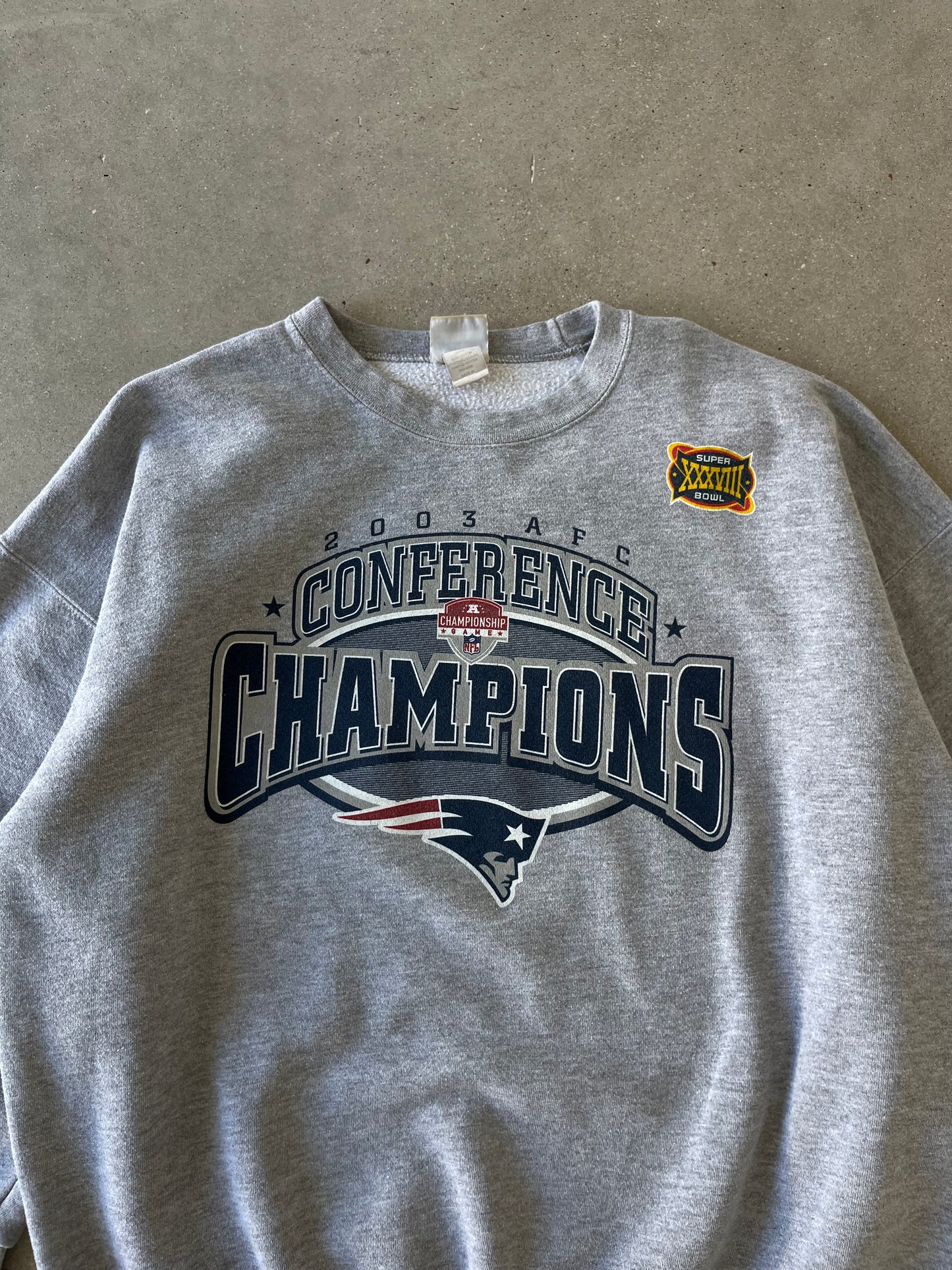 Vintage 2003 New England Champions Crewneck - XXL